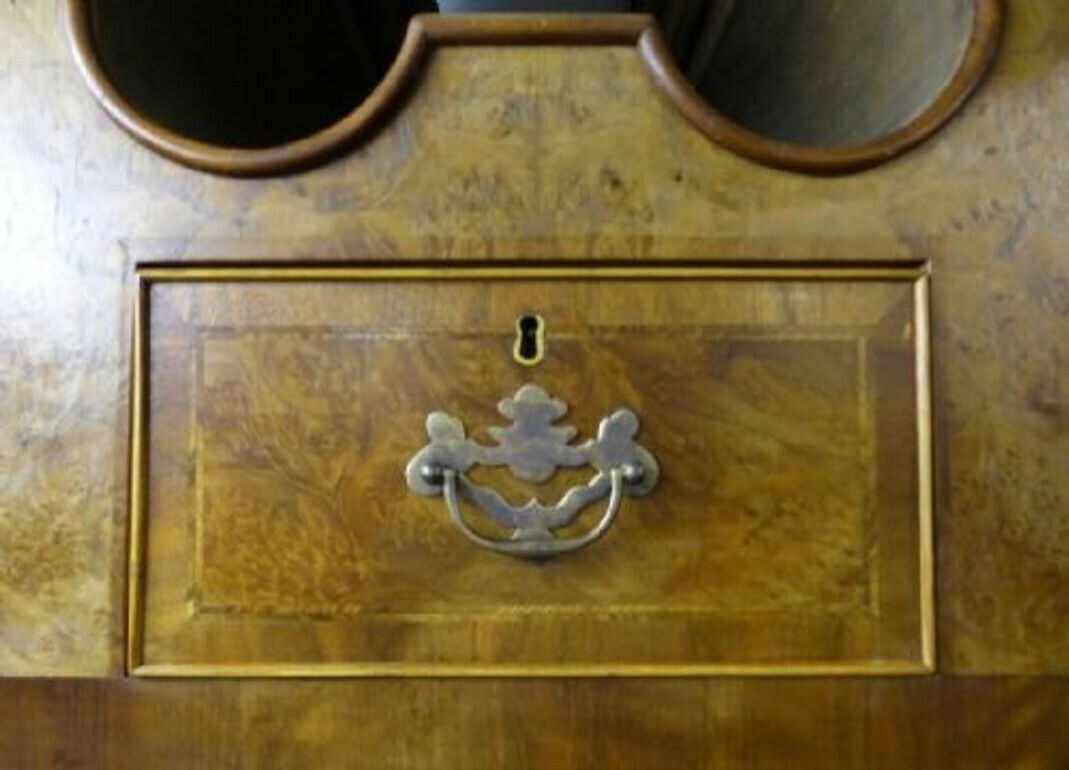 Antique Queen Anne Revival Walnut Chest On Stand photo Furniture