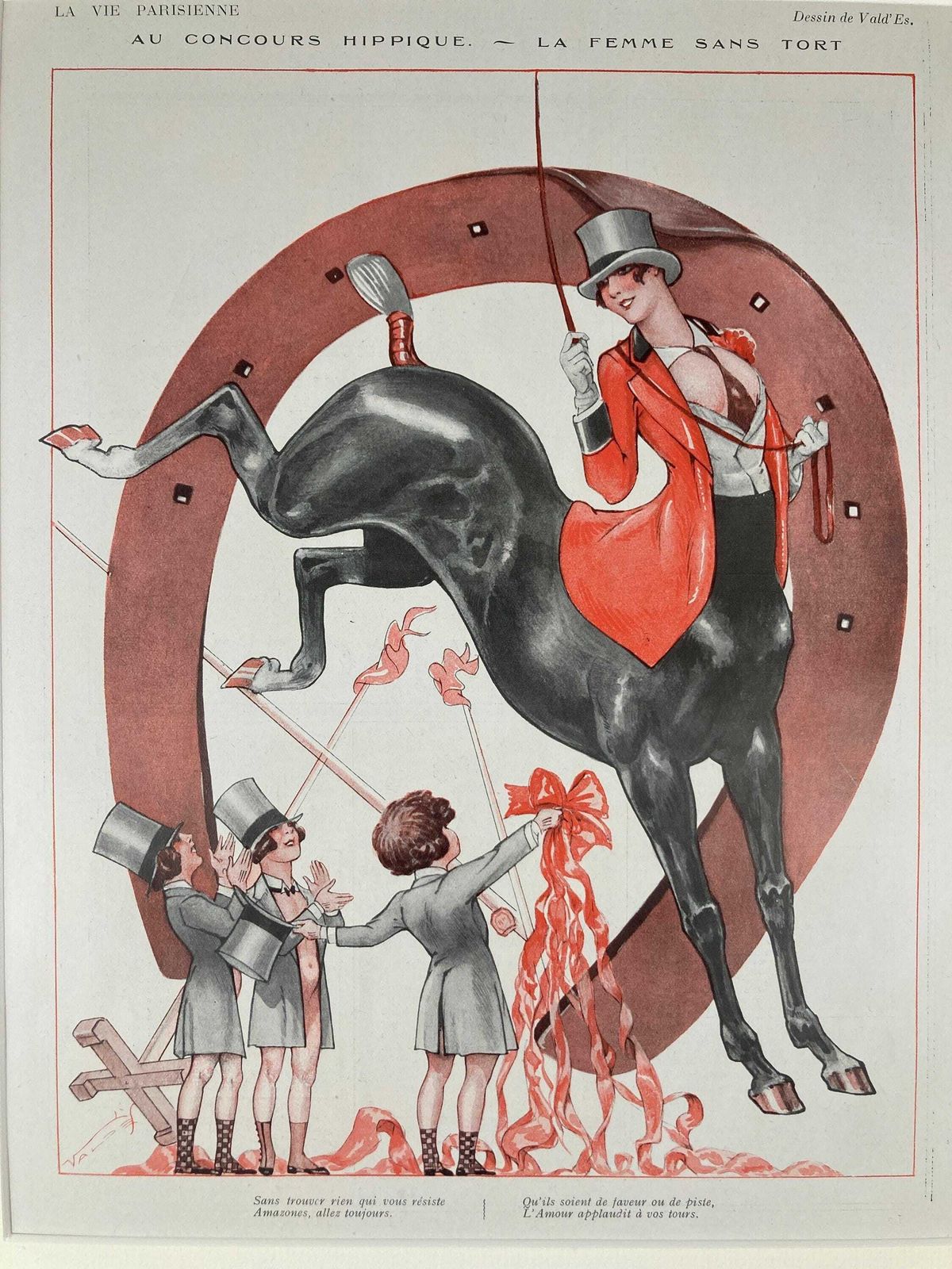 Original Antique 1920s Lithograph From La Vie Parisienne   Vintage French Art Print