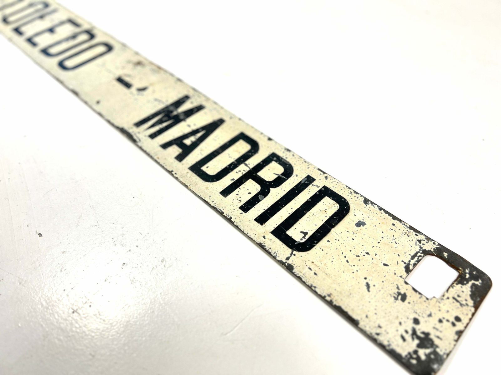 Madrid    Toledo, Vintage Spanish Railway Sign photo for sale