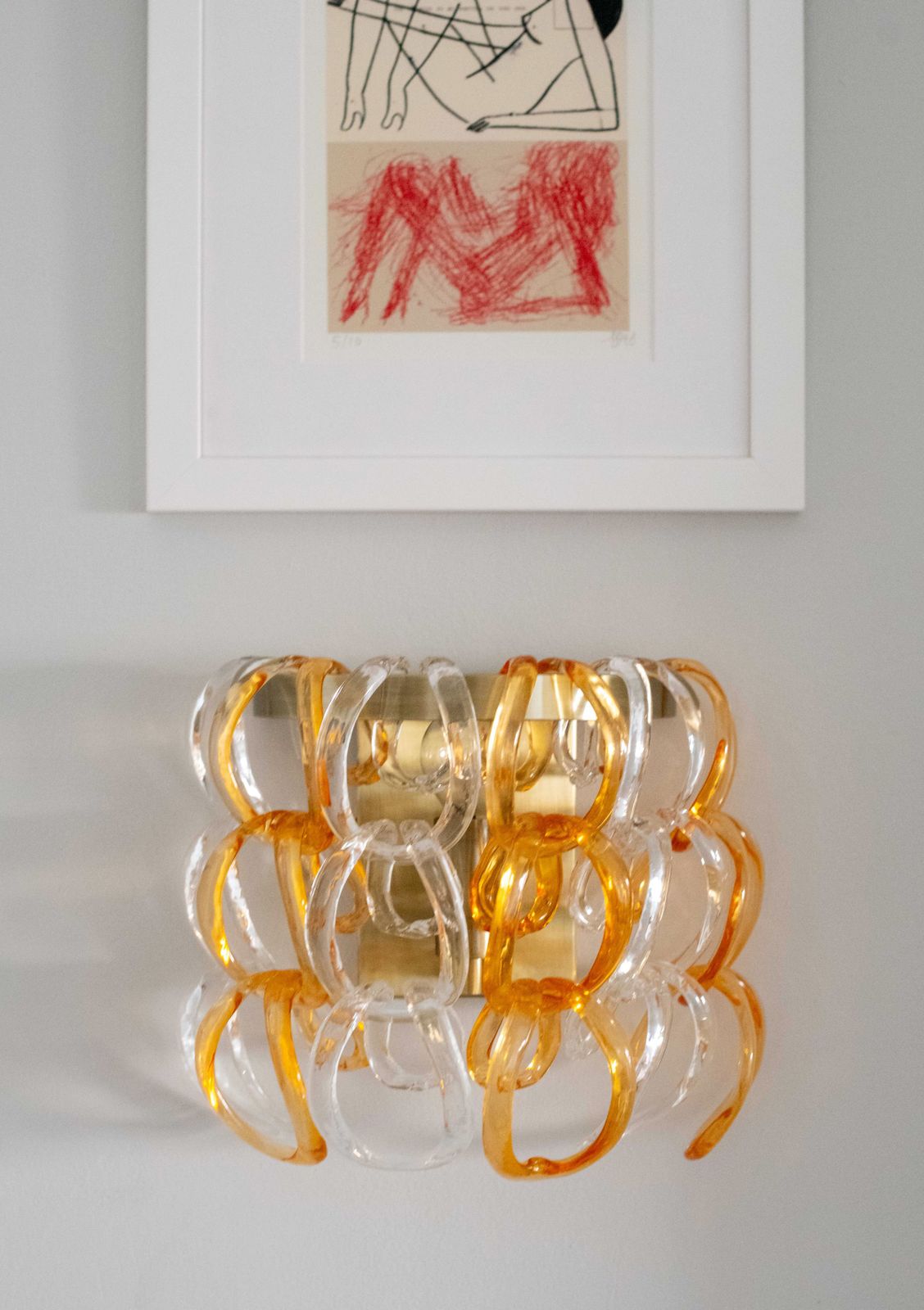 Fabulous Murano Glass Wall Light With Hand Made Glass Pieces Originally Commissioned By Bvlgar. photo 250.0