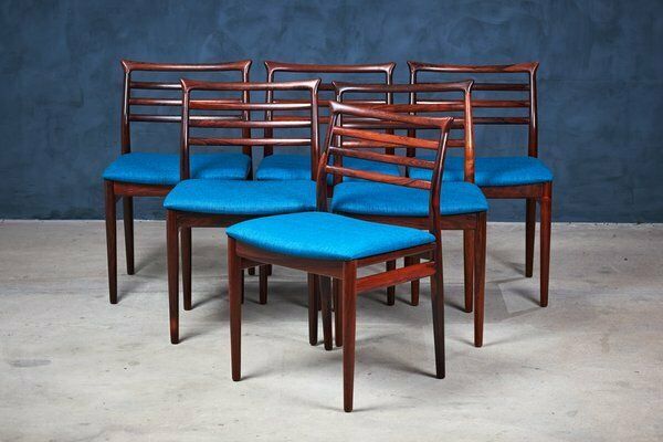 Deense Eetkamerstoelen In Palissanderhout Van Erling Torvits Voor Sorø Stolefabrik, Ca. Jaren 1960, Set Van 6 photo for sale