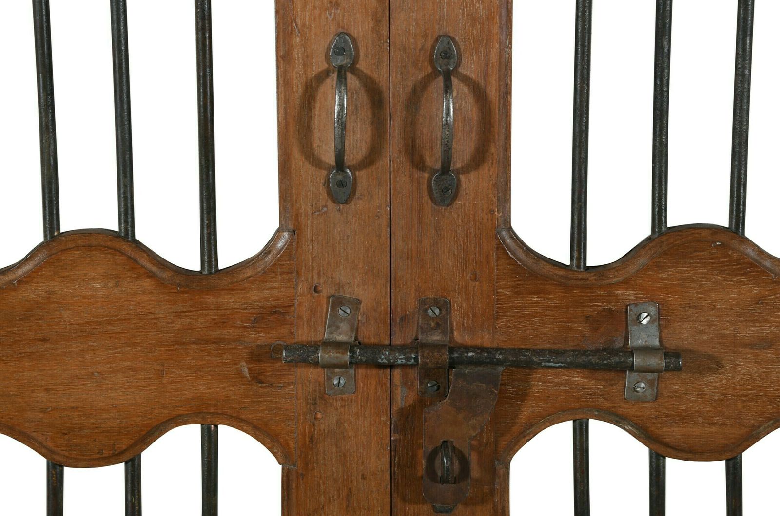 Antique Indian Teak Wood Jali Shutter Doors Vintage Rustic Architectural Salvage, Handcrafted Design photo furniture