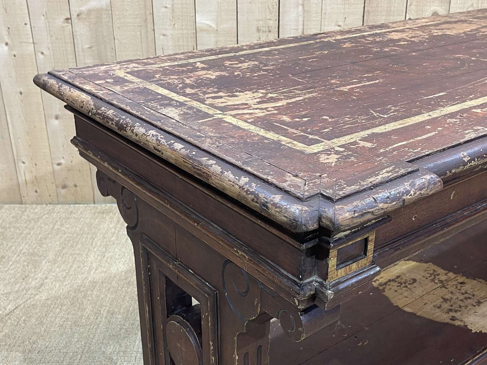 Console From The End Of The 19th Century In Painted Wood photo vinterior