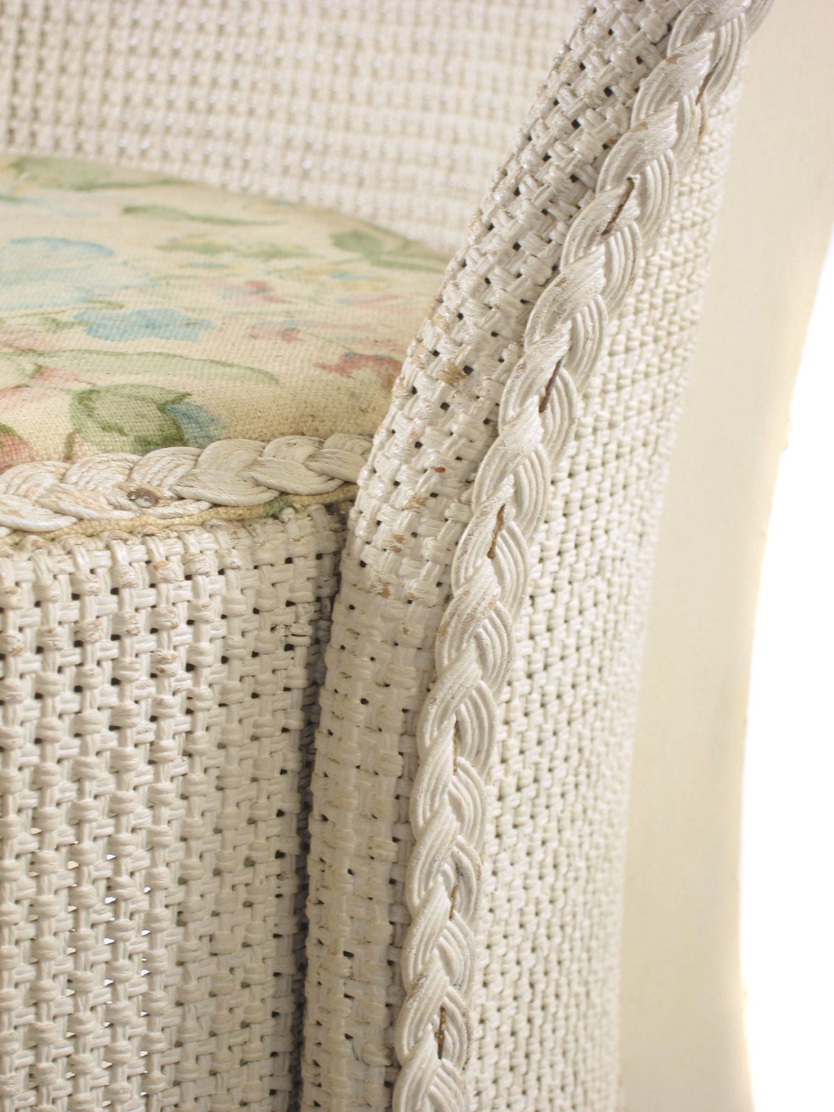 Lloyd Loom Studio Stoel Met Lade photo for sale