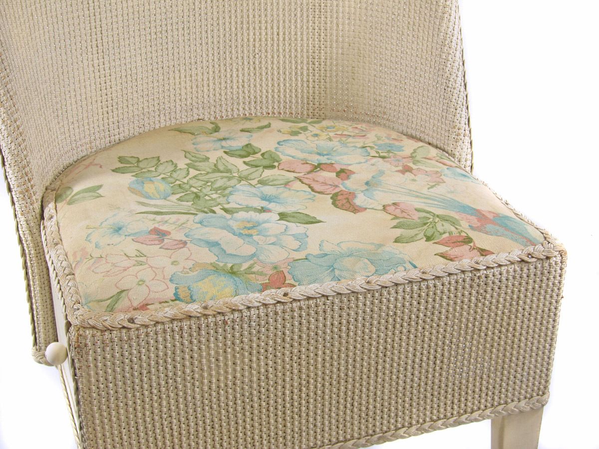 Lloyd Loom Studio Stoel Met Lade photo vintage