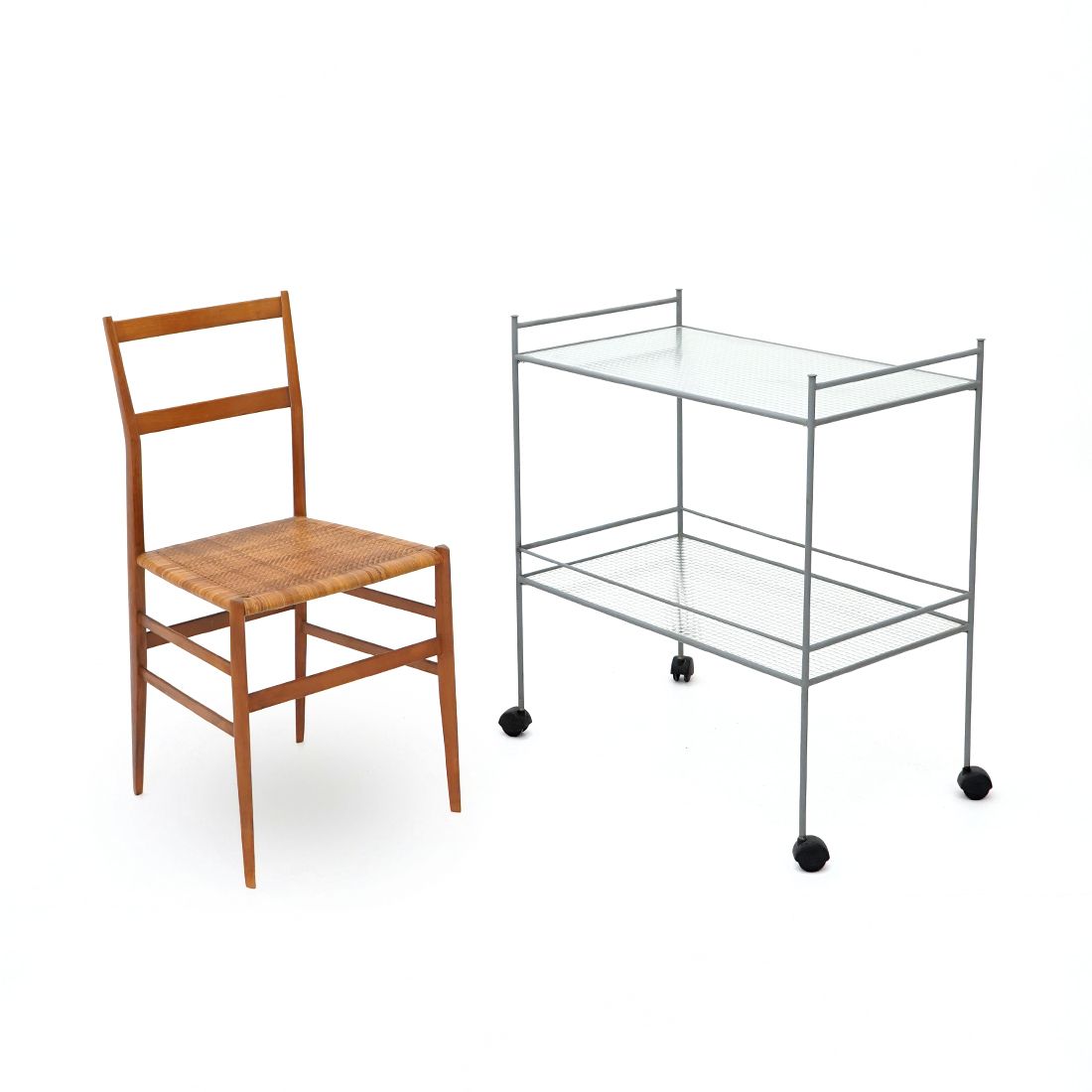 190.0 Metal And Glass Service Trolley, 1980s photo