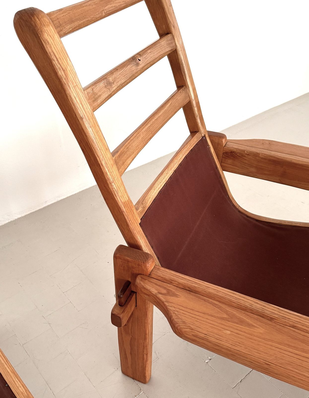 Italian Country Living Room Set In Solid Oak With New Bouclé Upholstery, 1970s, Set Of 5 Pcs. photo vinterior