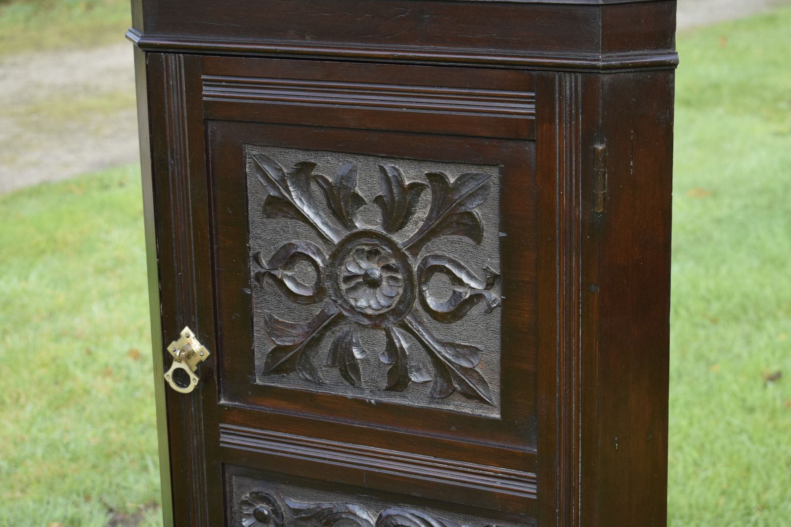 Late Victorian Pine Corner Cupboard photo vintage