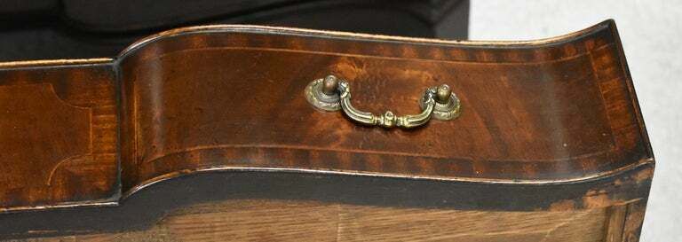 photo furniture 20th Century English Edwardian Flame Mahogany Serpentine Chest