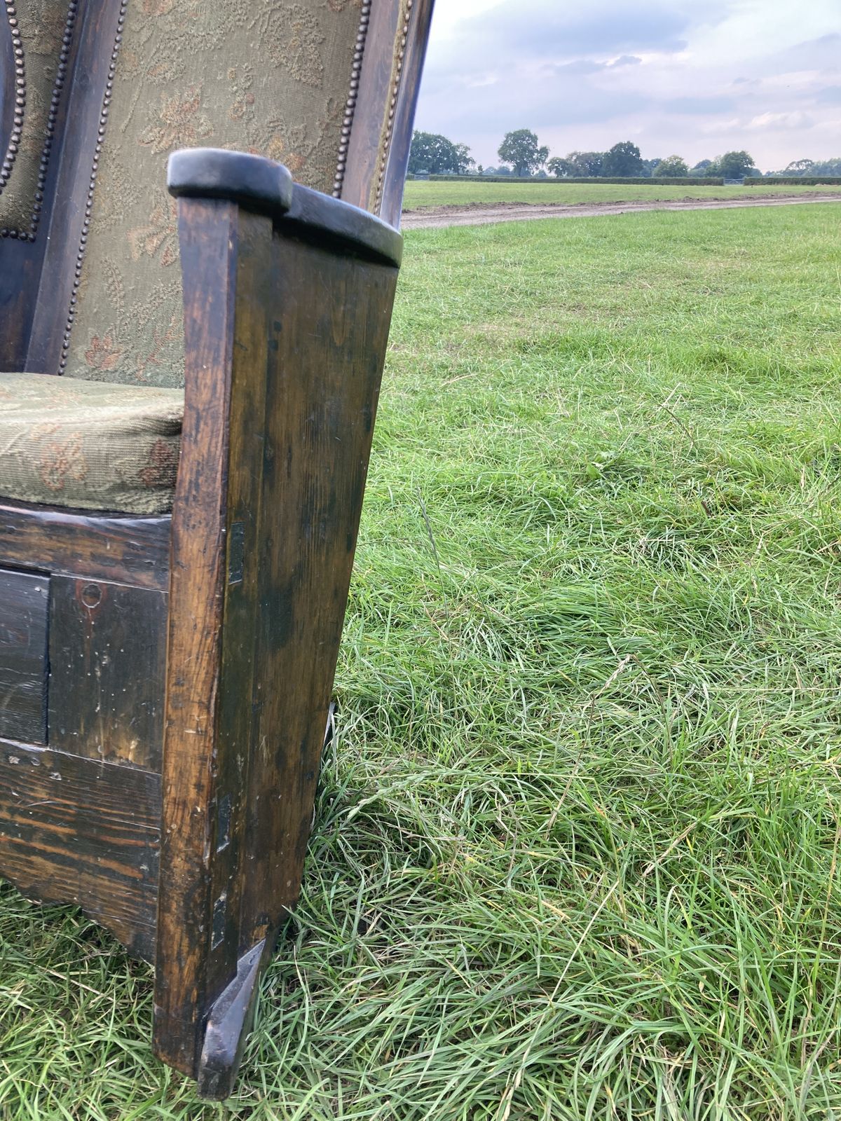 1800s Pine Lambing Chair photo furniture