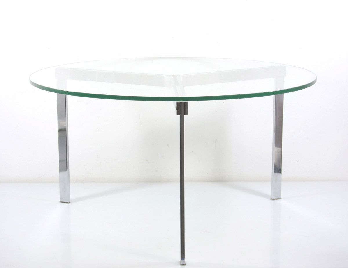 Modernistische Salontafel – Roestvrij Staal & Glas