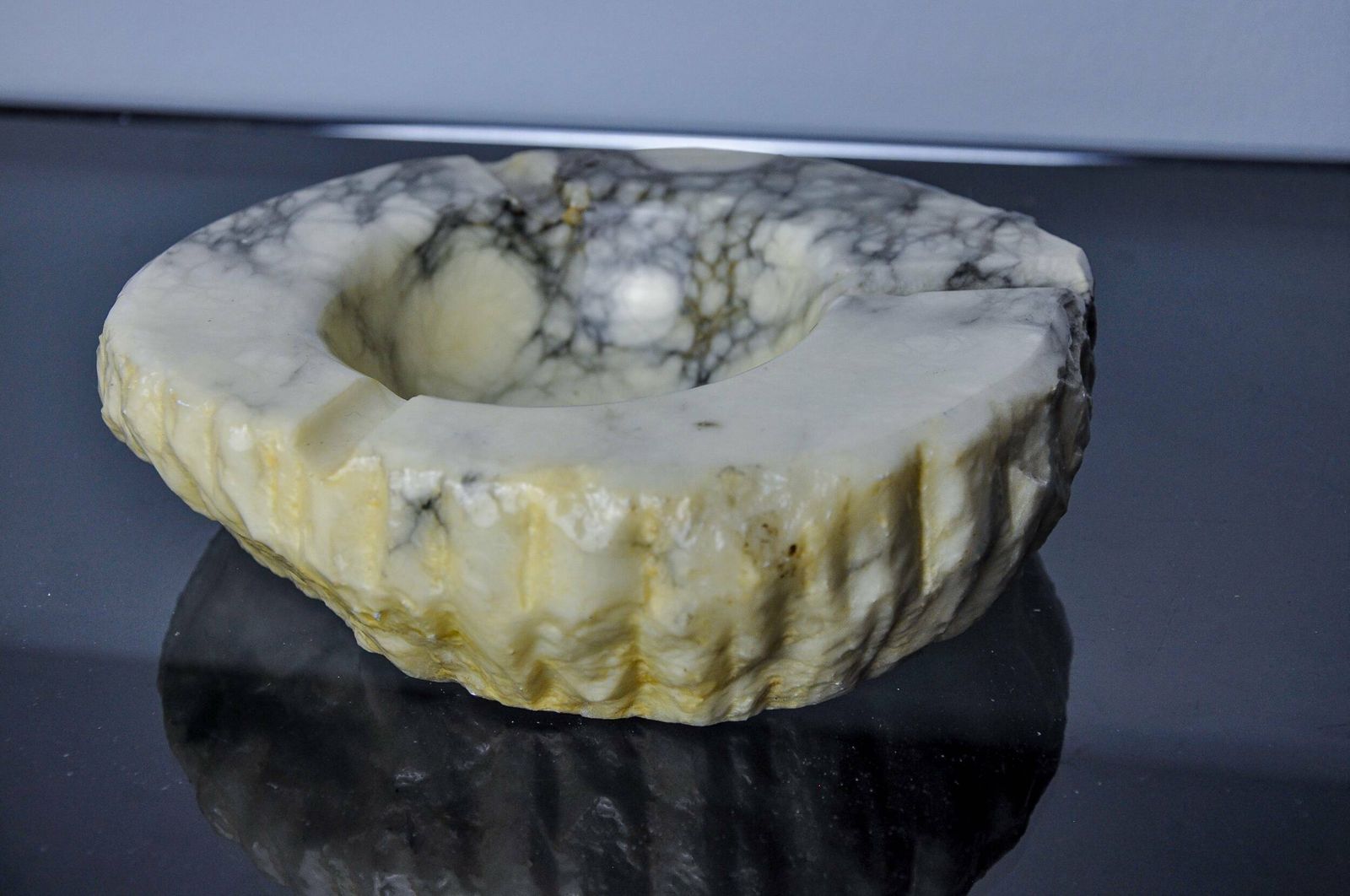 Cendrier En Albâtre Blanc Par Romano Bianchi, Italie, 1970 photo Home Decor
