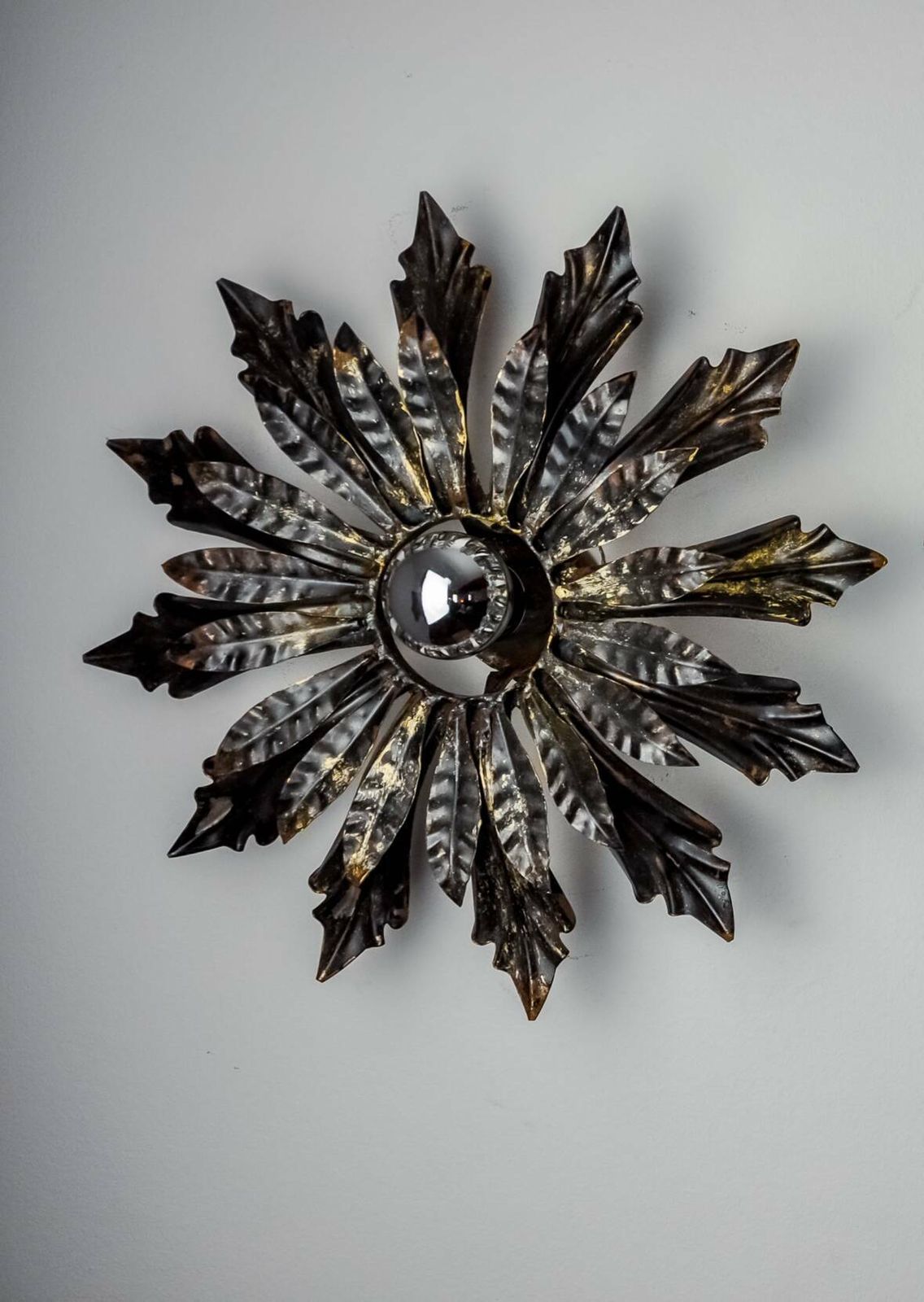Sun And Floral Appliques By Ferro Arte, Spain, 1970 photo furniture