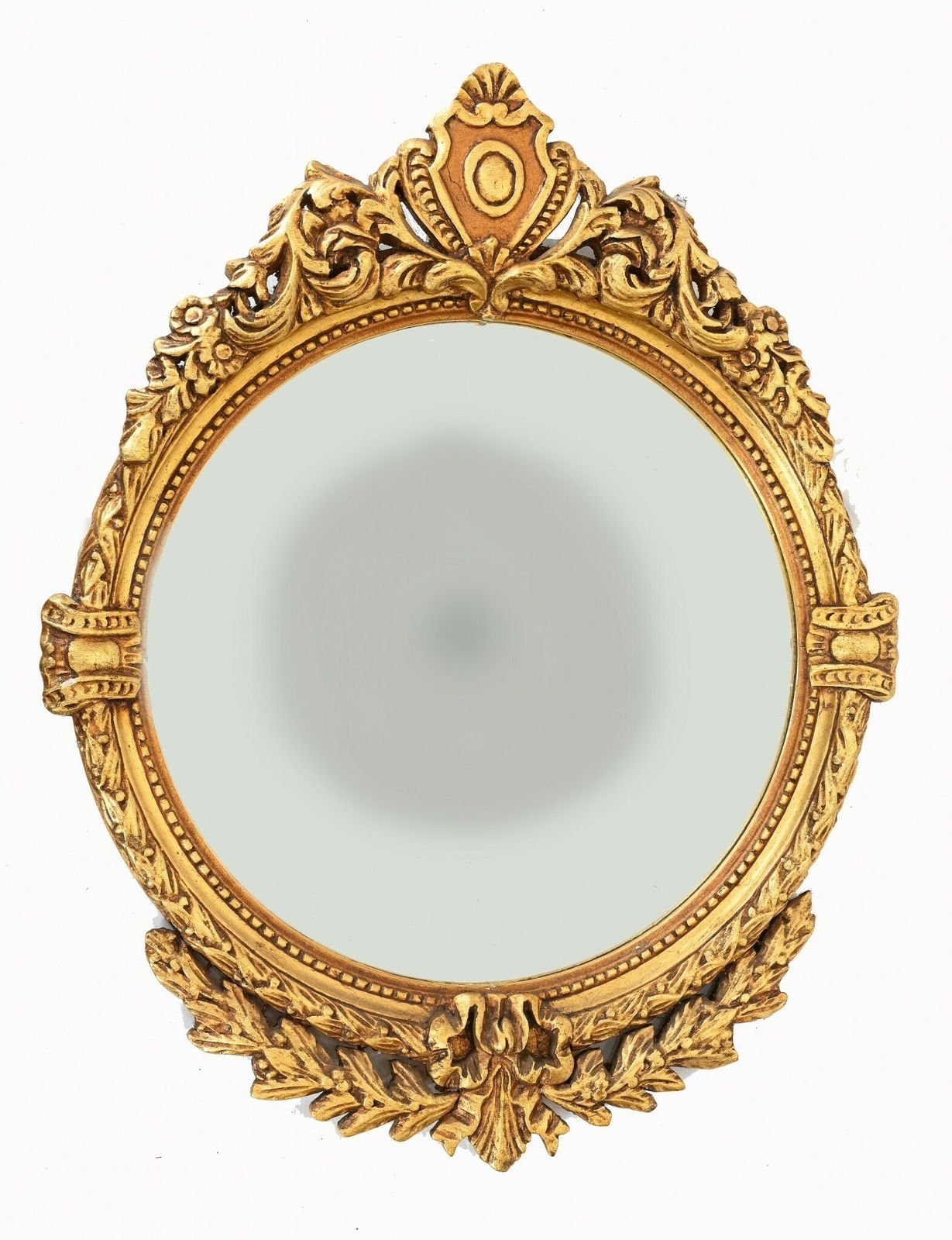 Gilt Art Nouveau Mirror Wall Glass Carved Frame