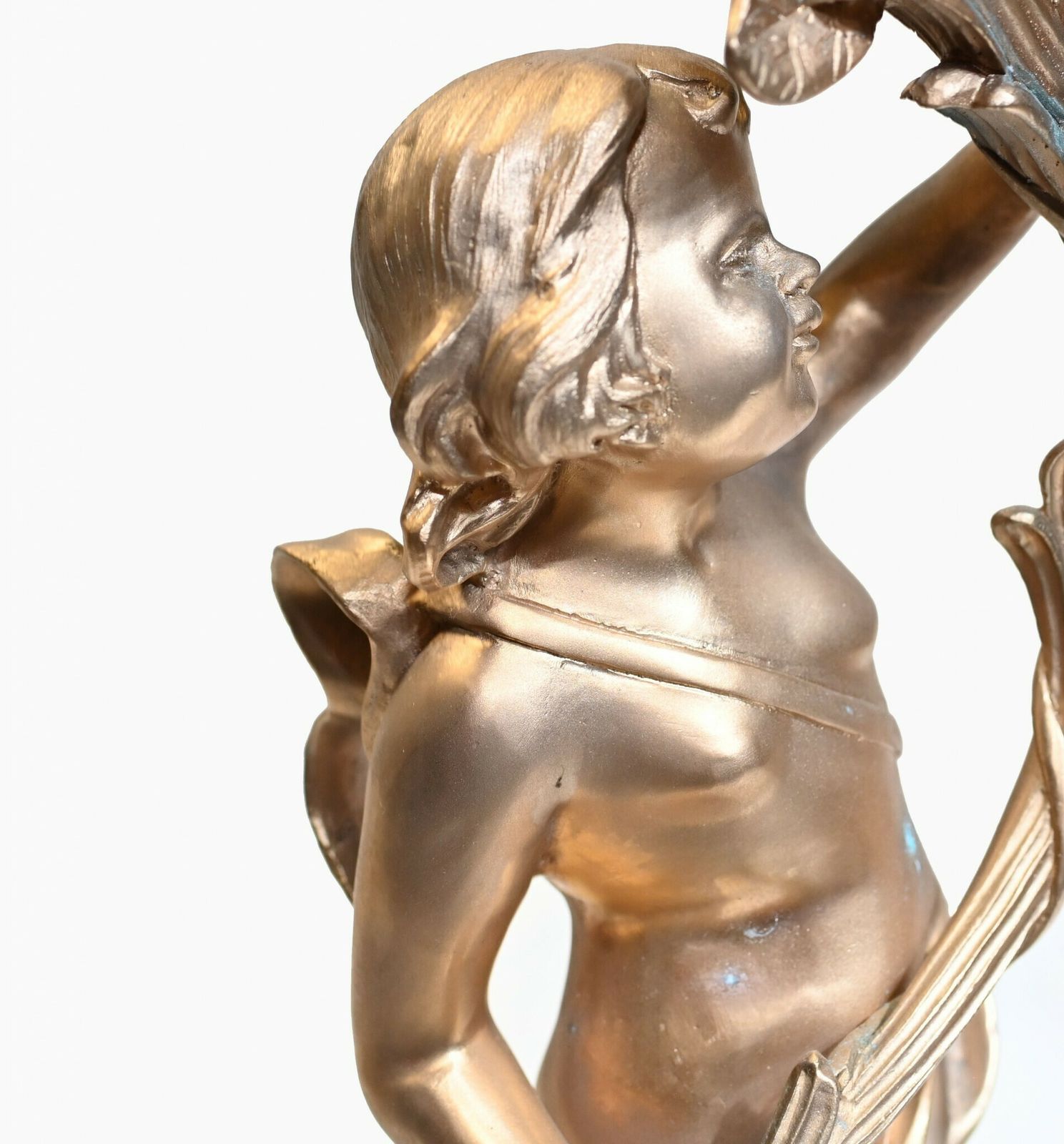 photo buy Pair French Ormolu Cherub Candelabras Cupid Louis XV