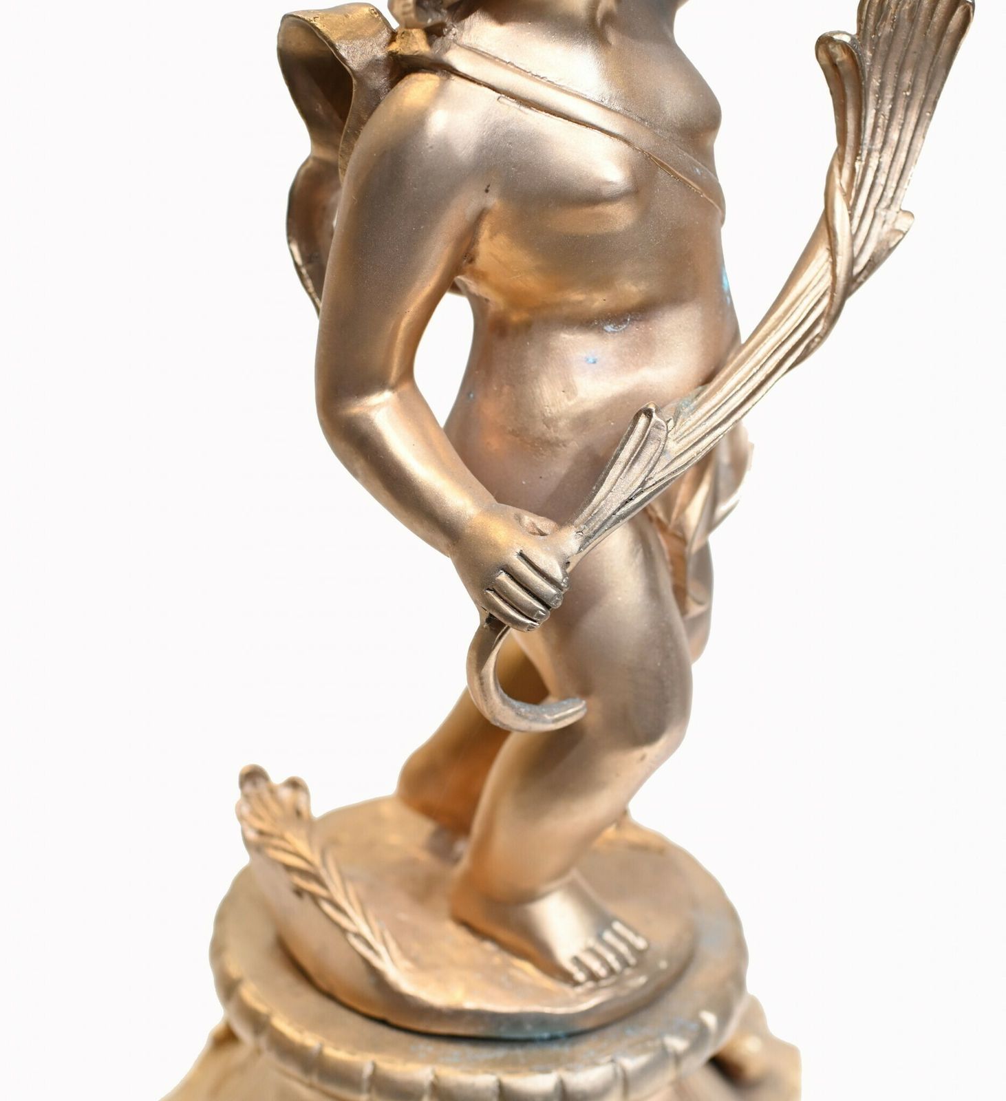 photo vintage Pair French Ormolu Cherub Candelabras Cupid Louis XV
