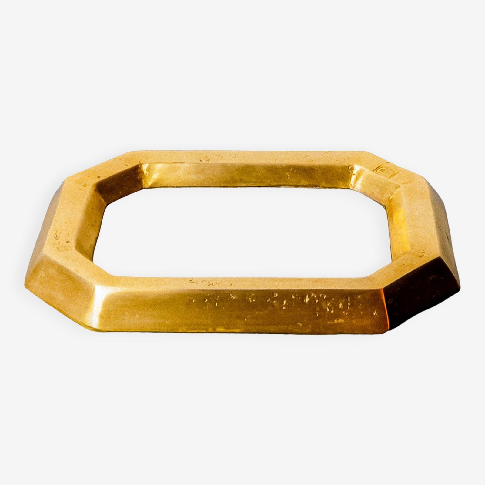 Brutalist Xl Pocket Emptier By David Marshall, Bronze And Aluminum, Spain, 1980