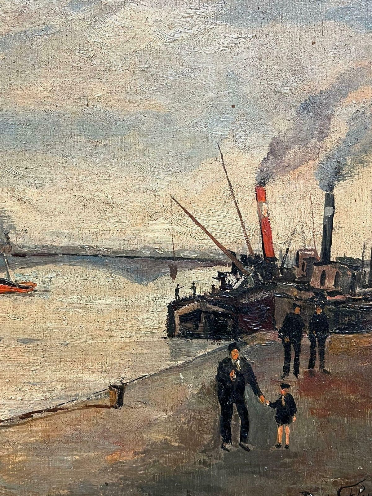 photo furniture Paul Flaubertview Of Early Rouen, France 20th Century Riverfront Scene With Steamboats20th Century