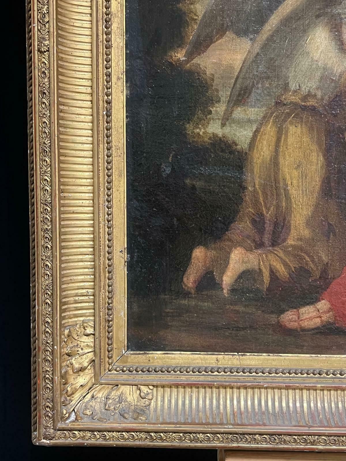 3869.0 17th Century Italian School17th Century Painting Baroque Madonna & Child Attendant Angels Offering Gifts 17th Century photo