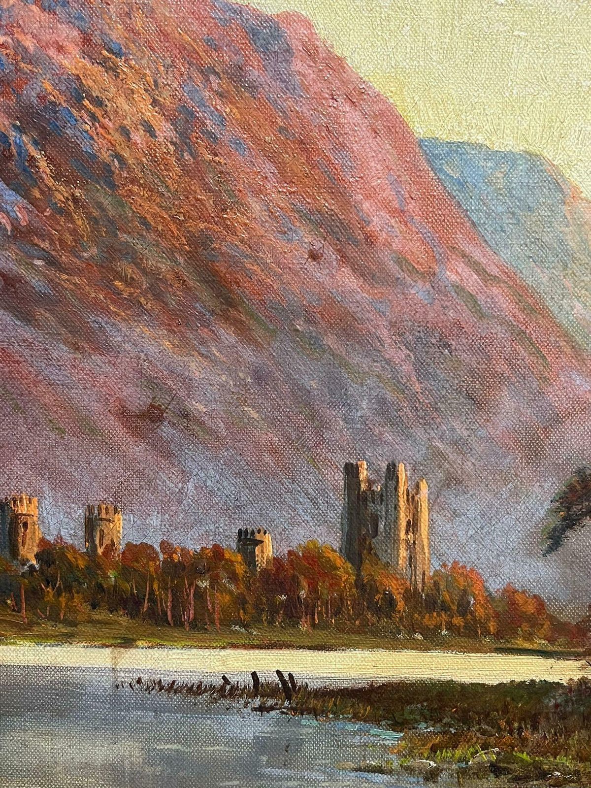 F. E. Jamiesonmajestic View Of Kilchurn Castle At Dusk Overlooking The Waters Of Loch Awe 1920's photo vinterior