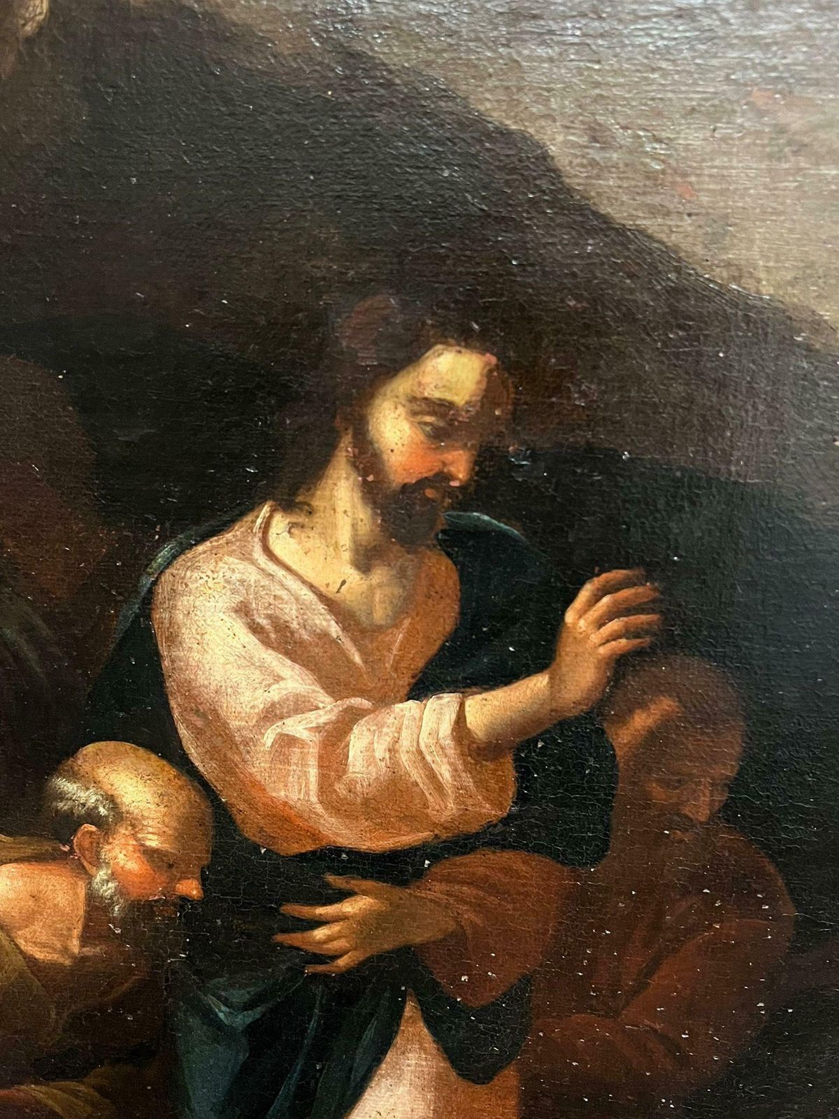 17th Century Italian School17th Century Large Italian Old Master Oil Christ And The Penitent Canaanite 17th Century photo for sale