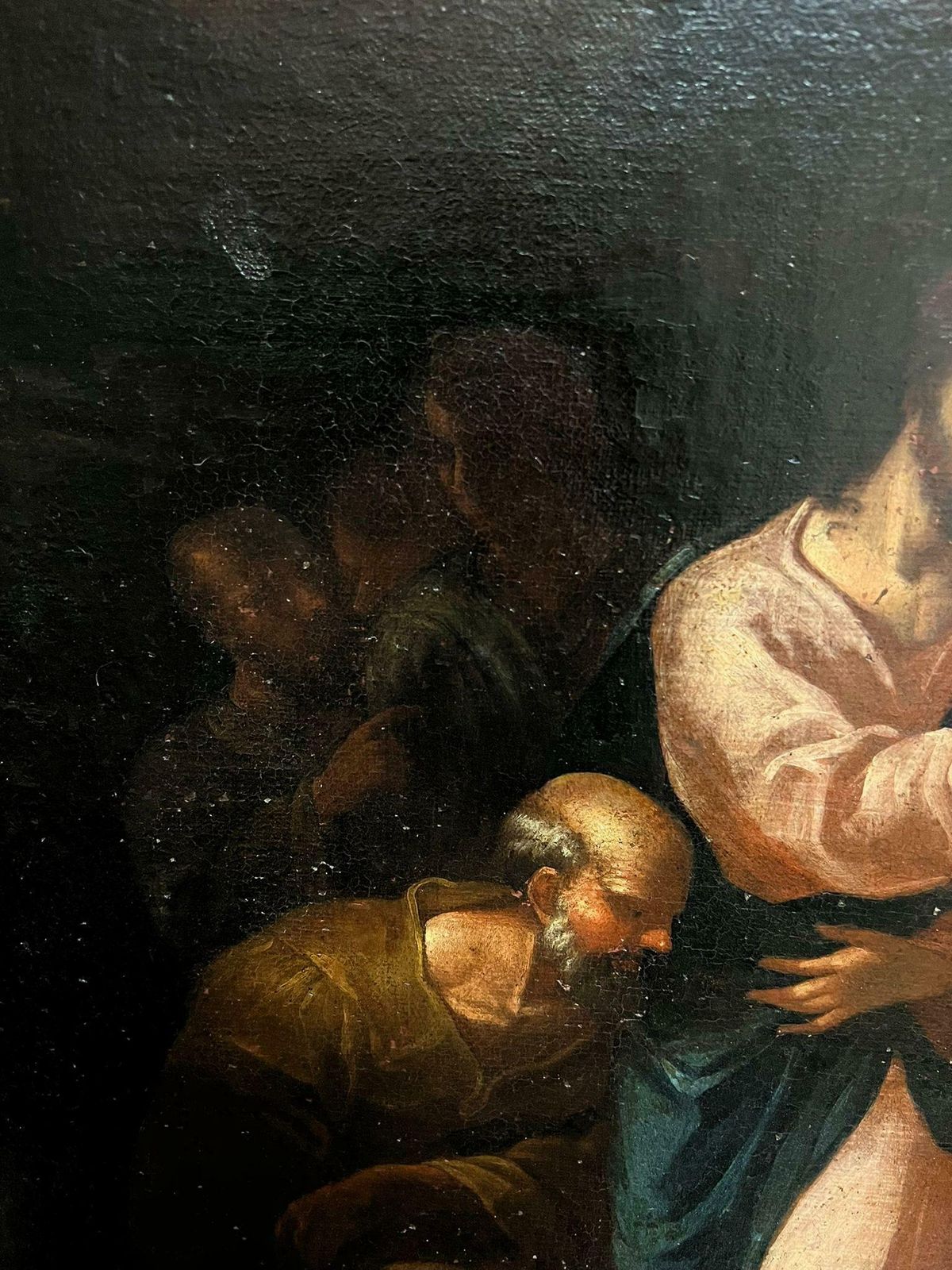 photo furniture 17th Century Italian School17th Century Large Italian Old Master Oil Christ And The Penitent Canaanite 17th Century