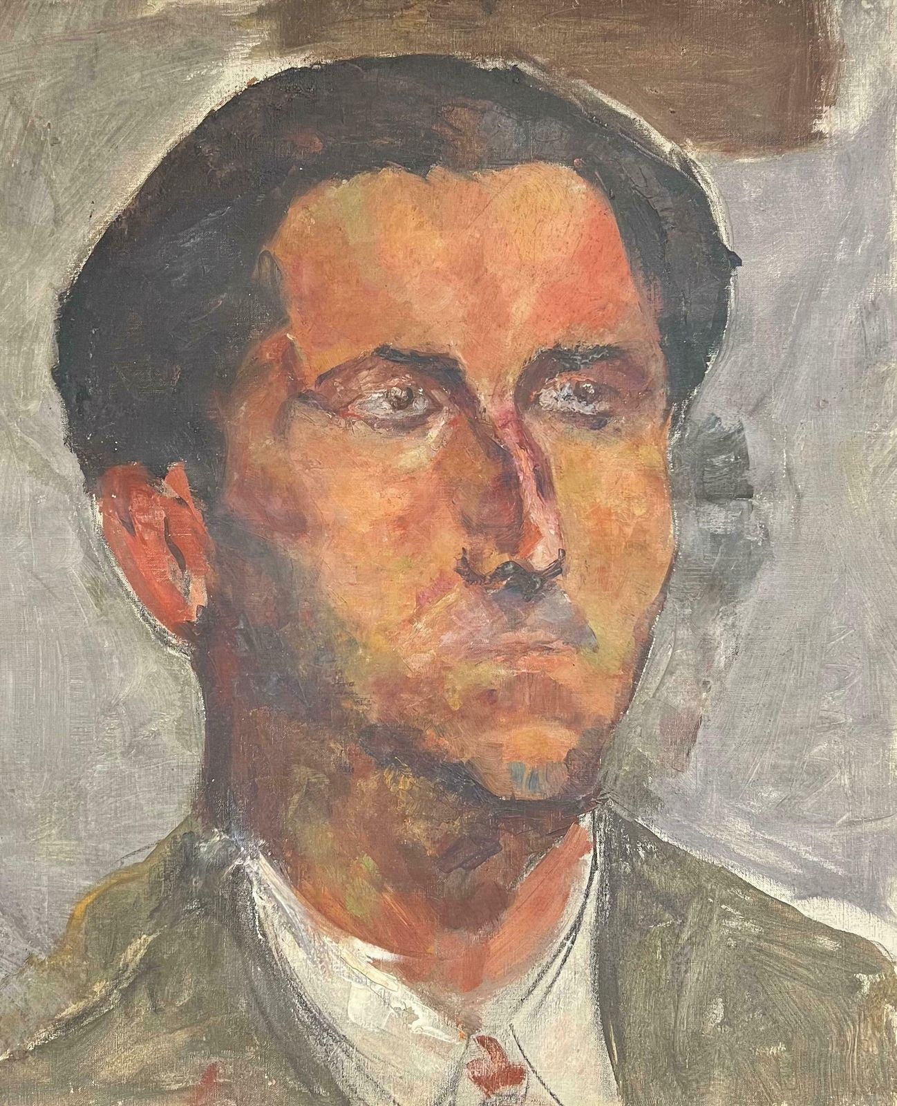 Simone Forgeexpressive Male Portrait Mid 20th Century French Oil Painting Mid 20th Century