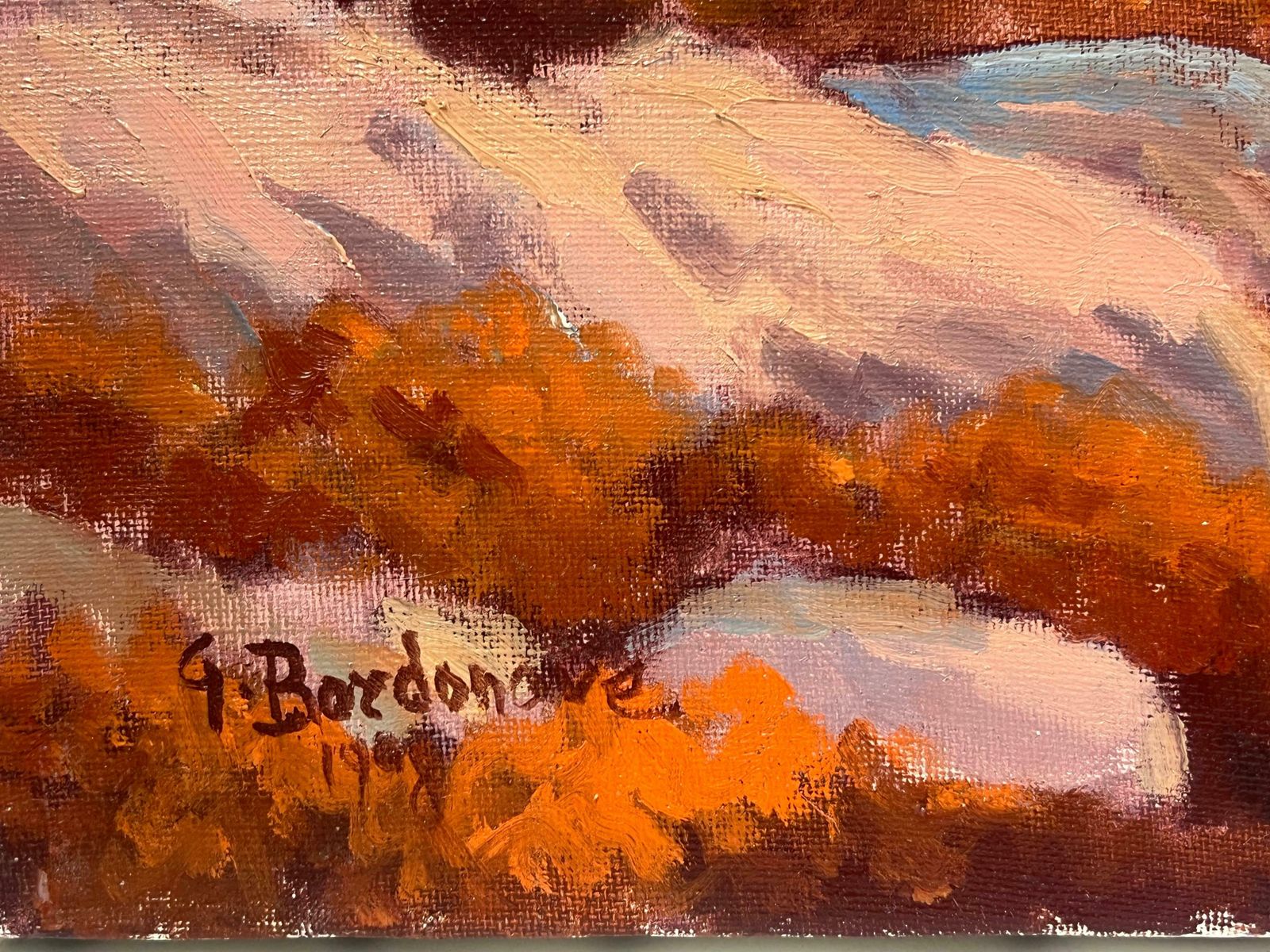 Georges Bordonovelarge French Contemporary Oil Painting Mountain Rocky Forest Landscape photo buy