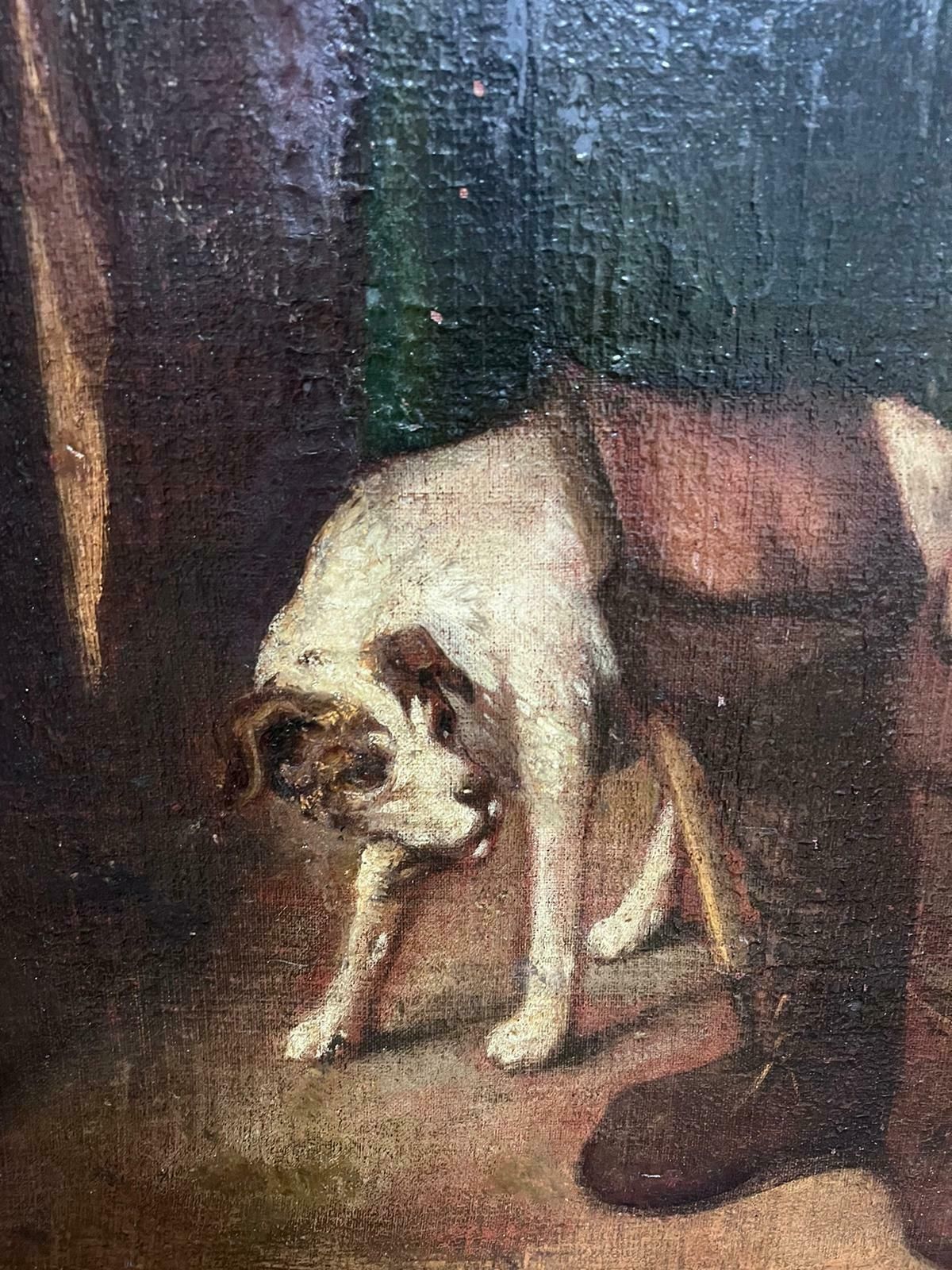 Spanish Old Masterhuge 17th Century Spanish Old Master Oil Painting Wounded Pilgrim With Angel17th Century photo for sale