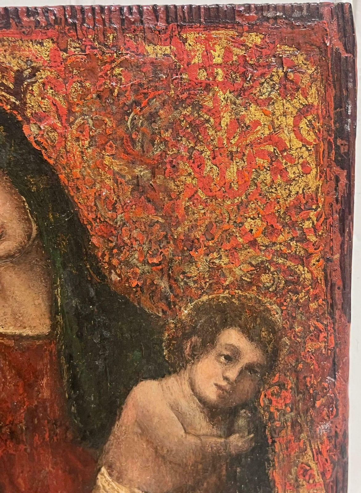 17th Century Italian Old Masterfine 17th Century Italian Old Master Oil Painting Madonna With Christ Child photo Art