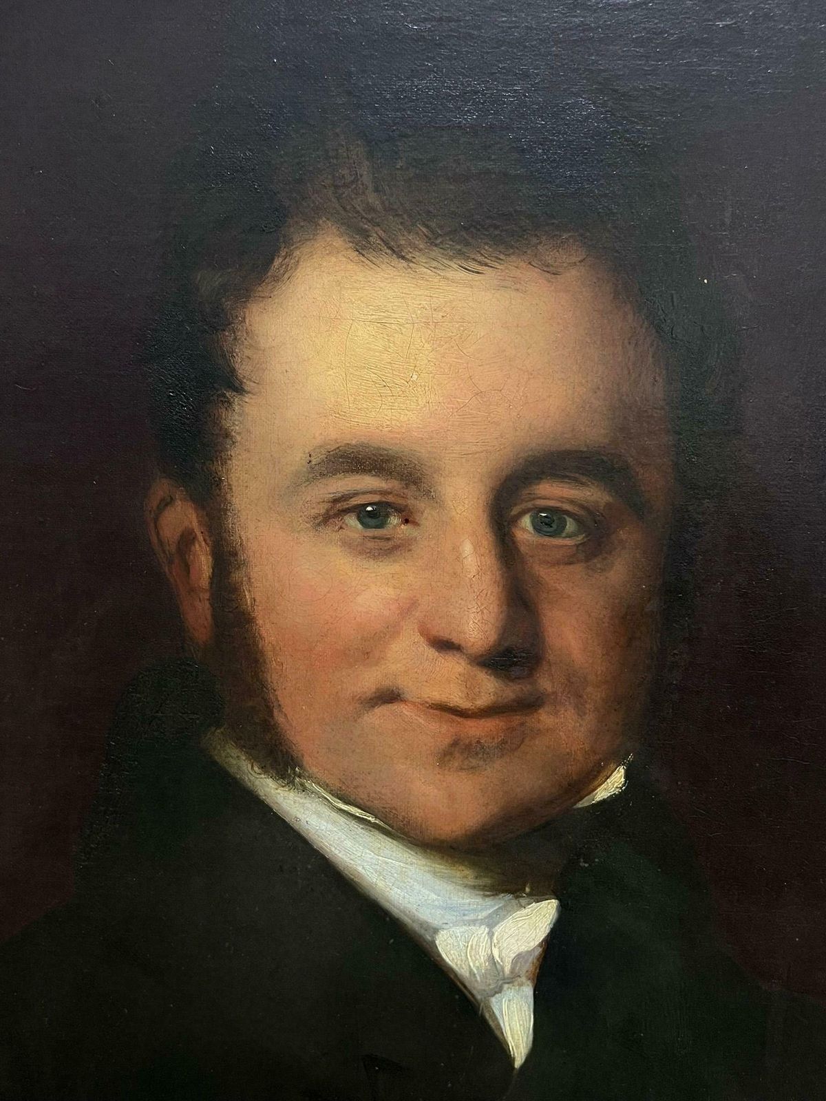 British School1830's British Oil Painting Large Portrait Of A Distinguished Gentleman19th Century photo Art