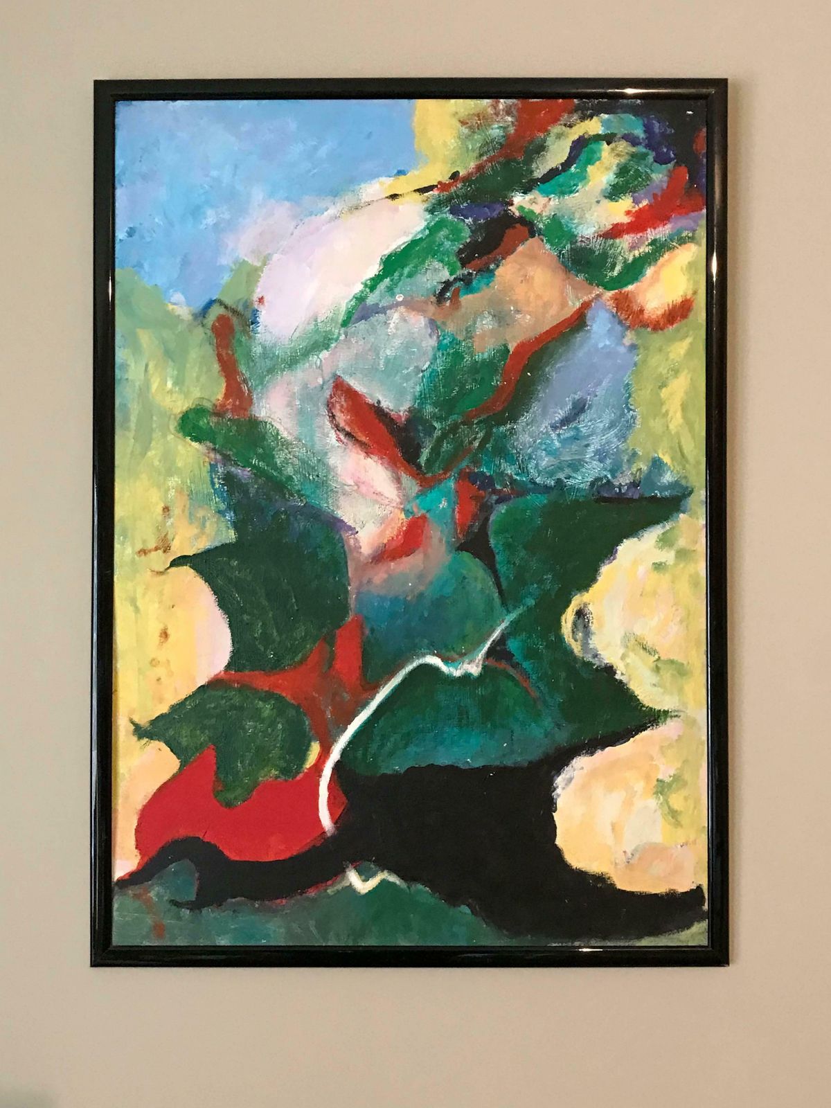 photo vinterior Armand Rottenberglarge French Expressionist Abstract Oil Paintingc.1980’s