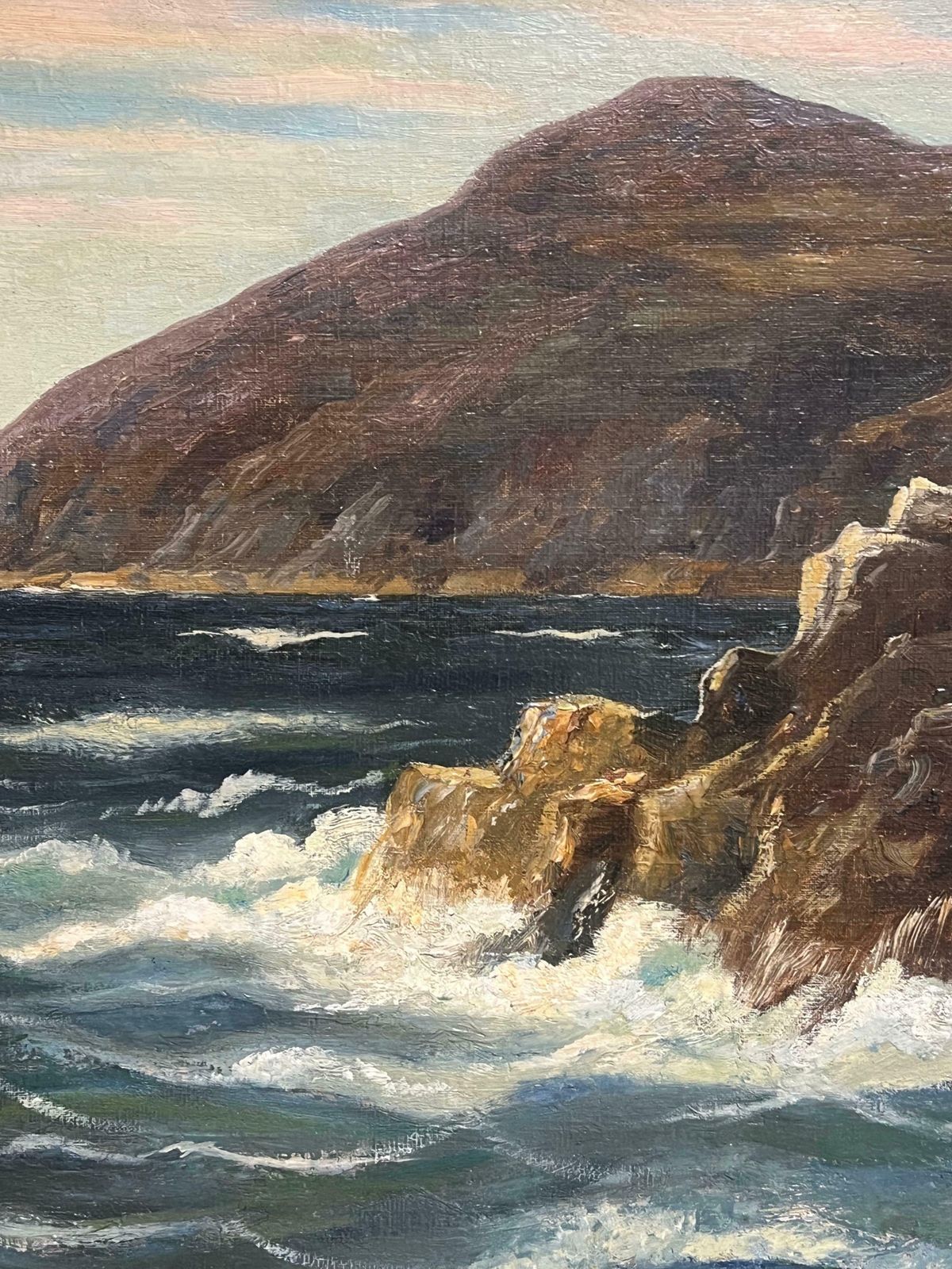 French Schoolmajestic Coastal Cliffs With Seabirds And A Distant Sailboat A Captivating Sea20th Century photo 891.0