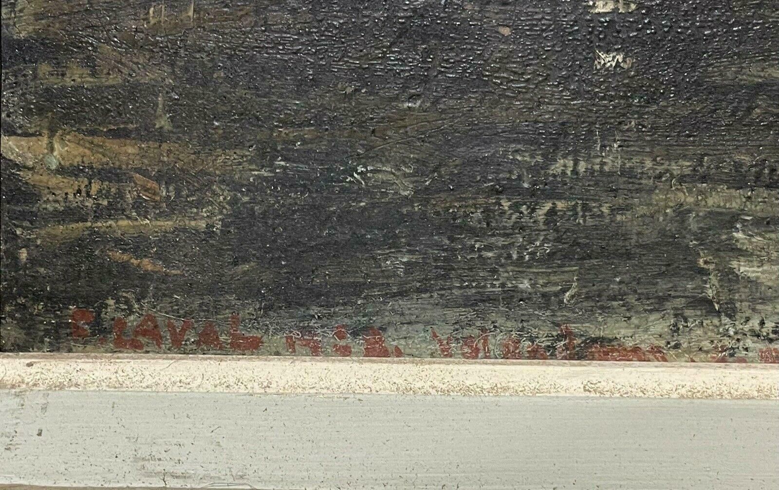 photo furniture Unknownvintage French Signed Oil   Fishermen Chatting By Harbour   Signed & Framedmid Century