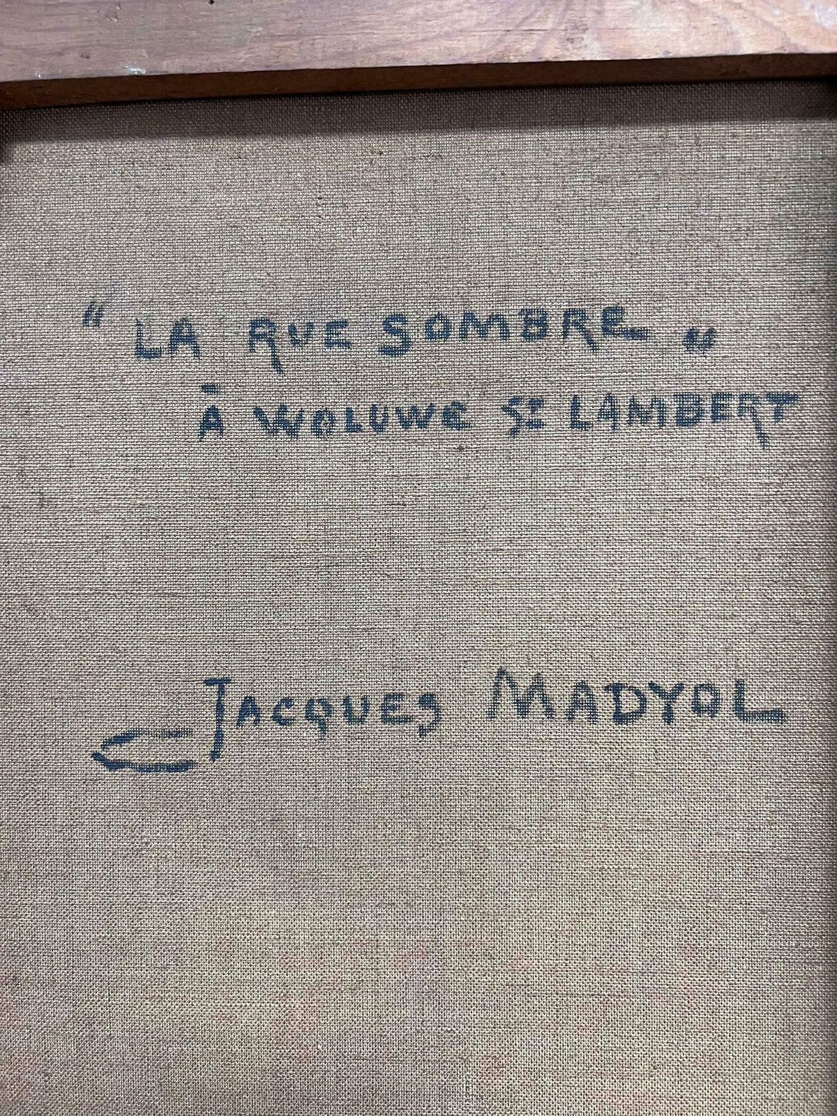 photo furniture Jacques Madyol1930's Belgian Impressionist Signed Large Oil Dappled Lit Autumn Street Village1930's
