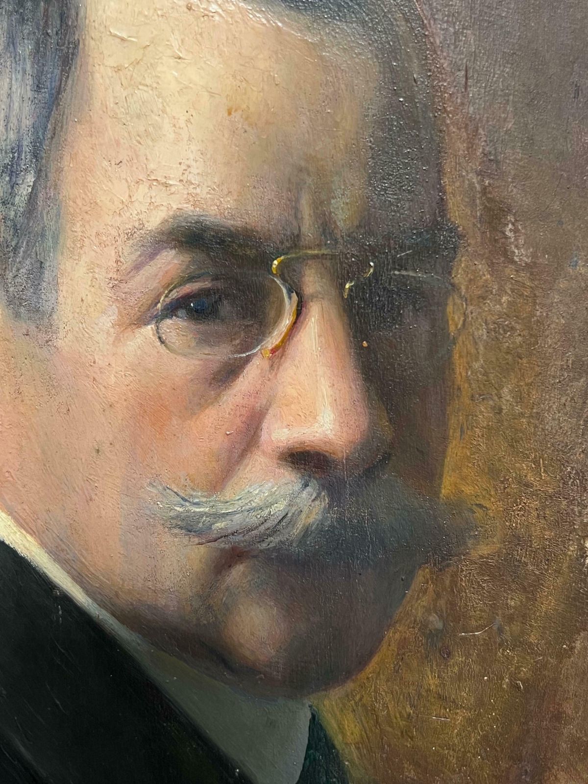 D.Lubindistinguished Portrait Of Authoritative Gentleman In Glasses French Oil Painting1915 photo 662.0