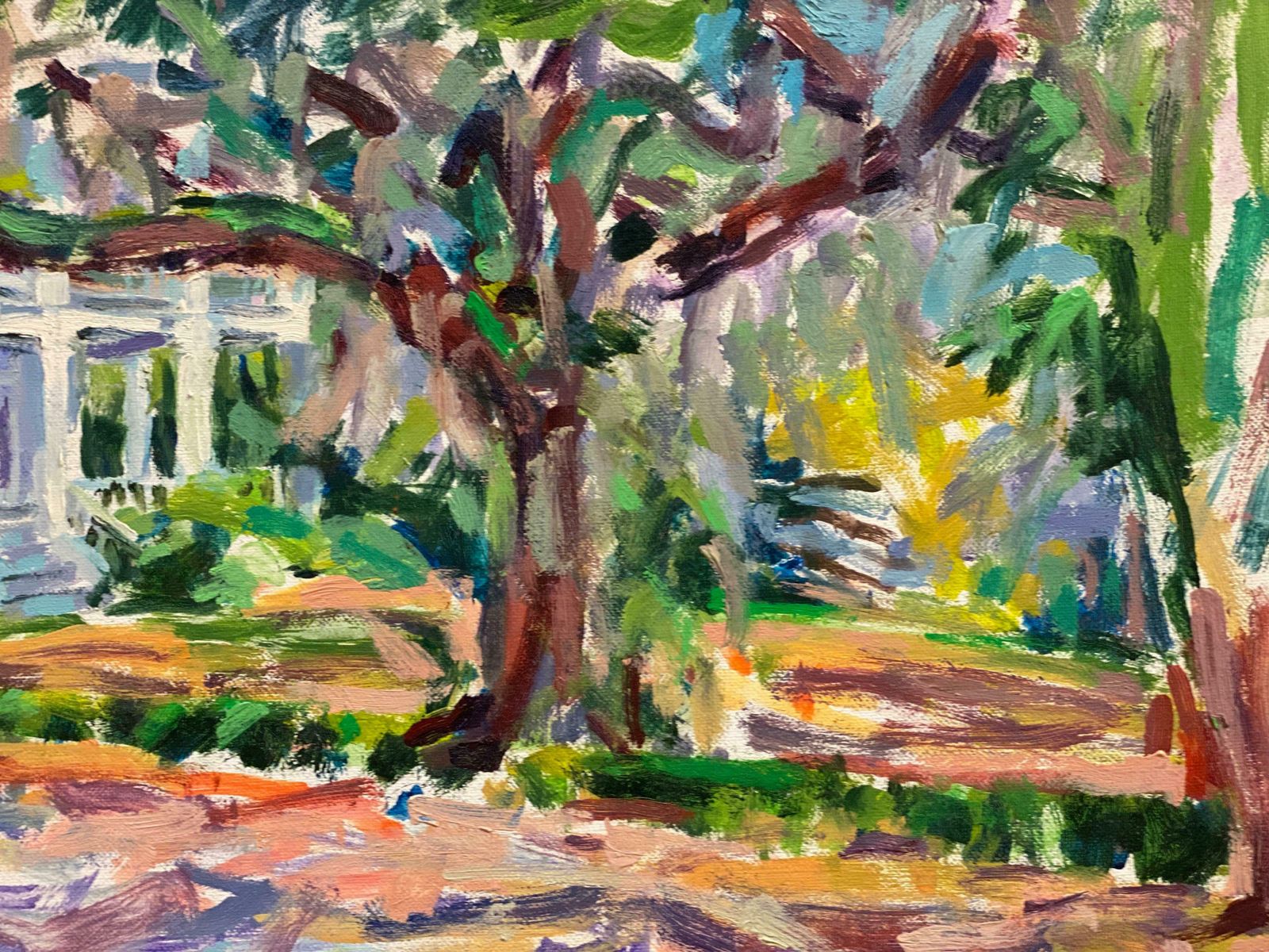 Douglas Stuart Allenlarge French Impressionist Oil Chateau Parkland Gardens20th Century photo 713.0