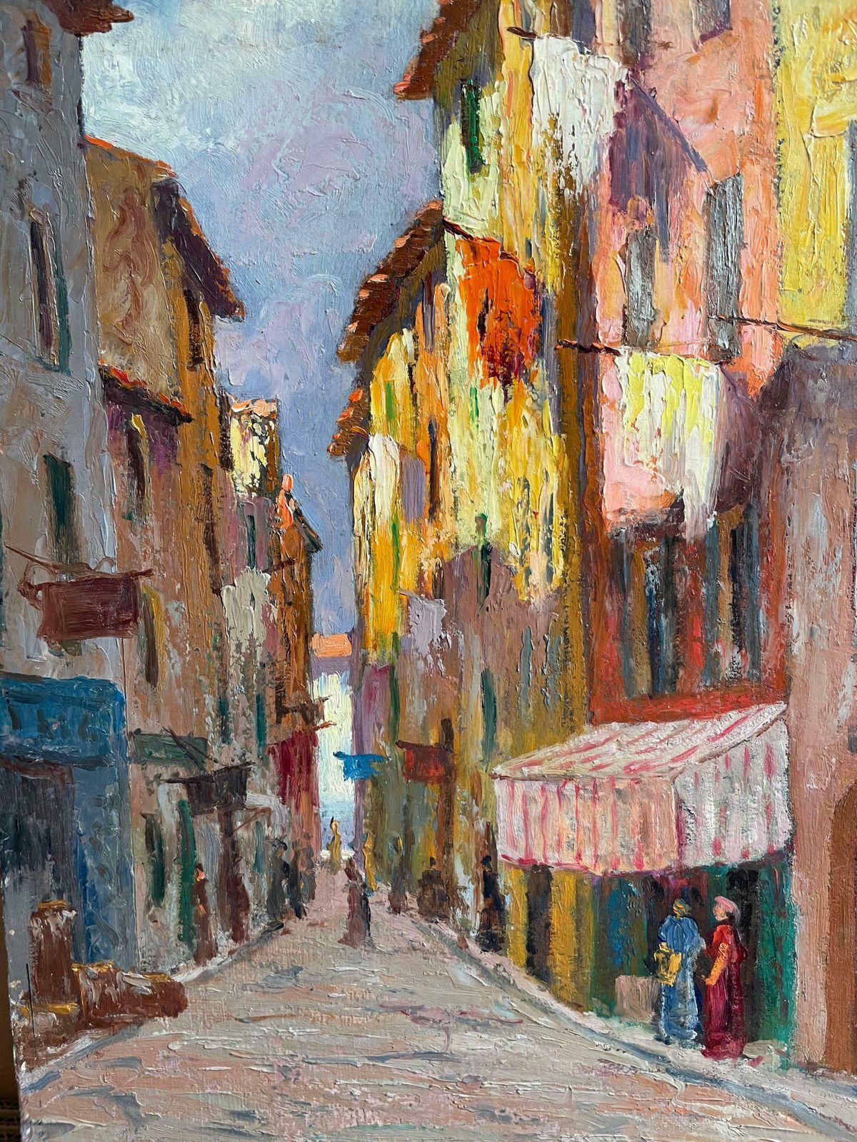 Alfred Quertant1930's French Impressionist Signed Oil   The Old Town Nice   Beautiful Coloursc. 1930's photo vintage