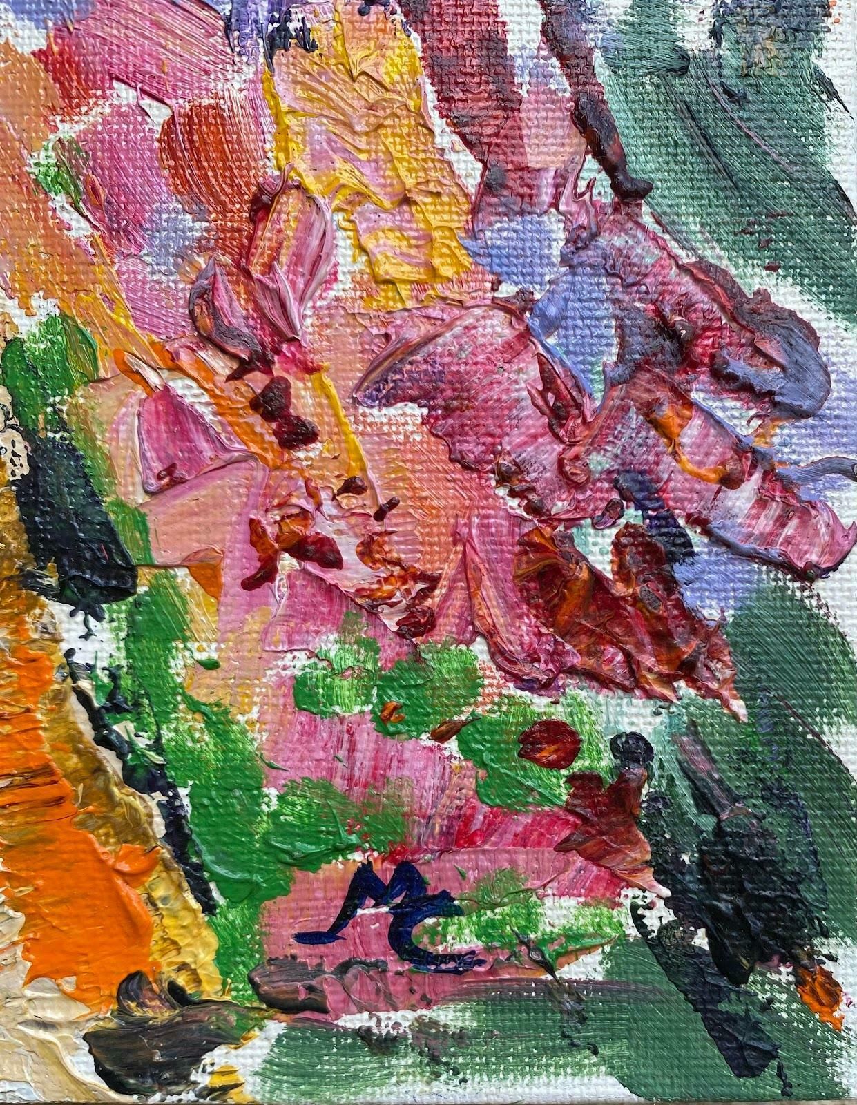 Maggy Claryssemulti Colored French Impressionist Oil Painting With Path And Mountainscapec.2000 photo furniture