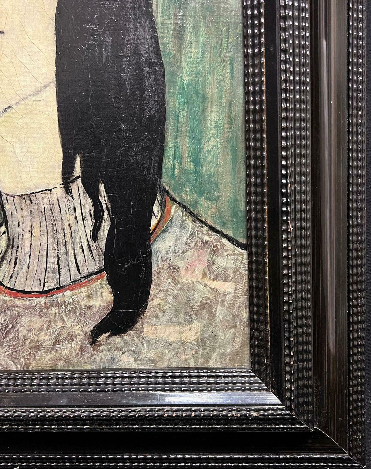 Anton Sailer1930's French Modernist Portrait Of Black Haired Lady With Fringe Signed Oil 1930 photo for sale