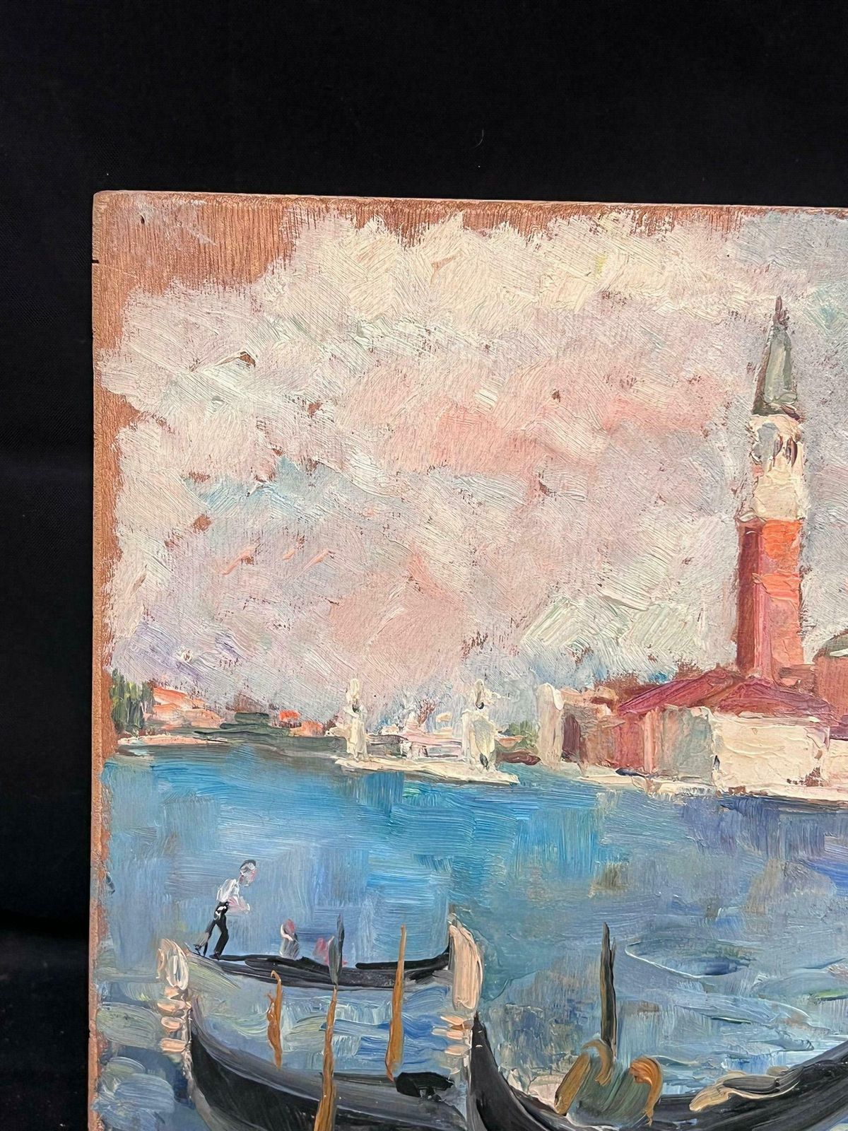 Regine Davidthe Grand Canal Venice Mid 20th Century 1950's French Post Impressionist Oil 1950's photo for sale
