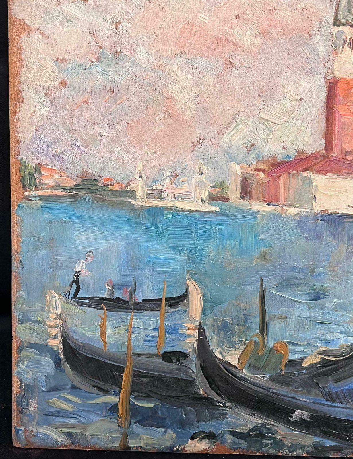 Regine Davidthe Grand Canal Venice Mid 20th Century 1950's French Post Impressionist Oil 1950's photo Art