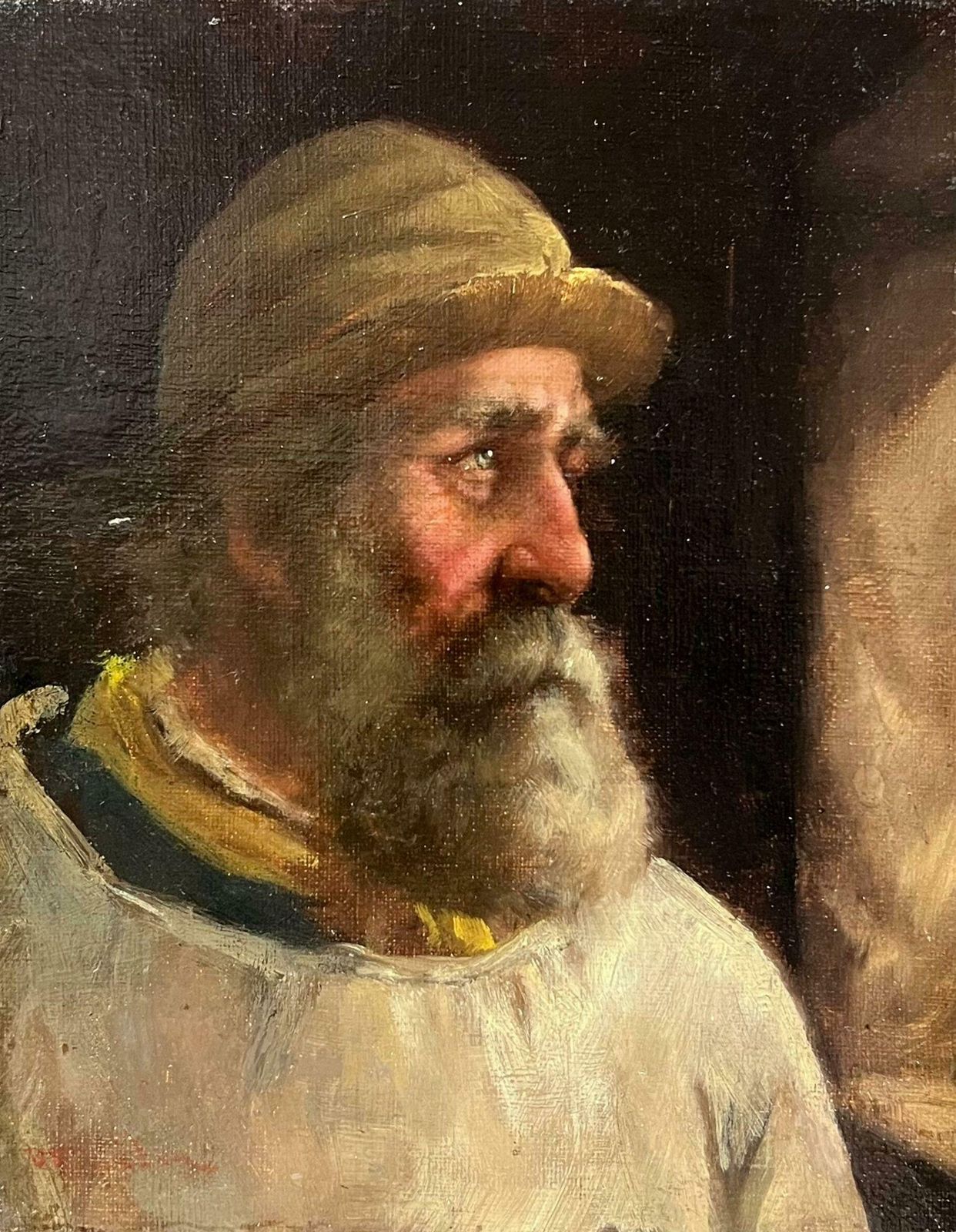 David W. Haddonthe Cornish Fisherman Signed Antique Oil Painting Portrait Old Sailor19th Century