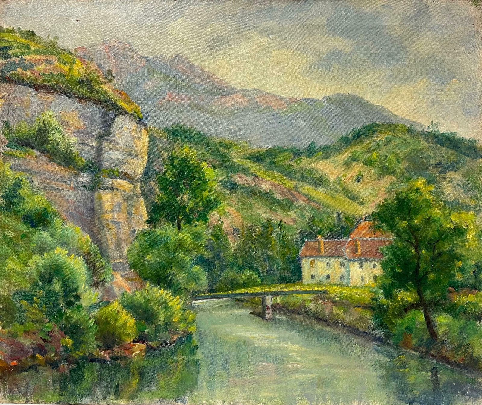 Regine David Riverbank Cottage Amid Verdant Hills And Rocky Cliffs In The Heart Of Provence1950's