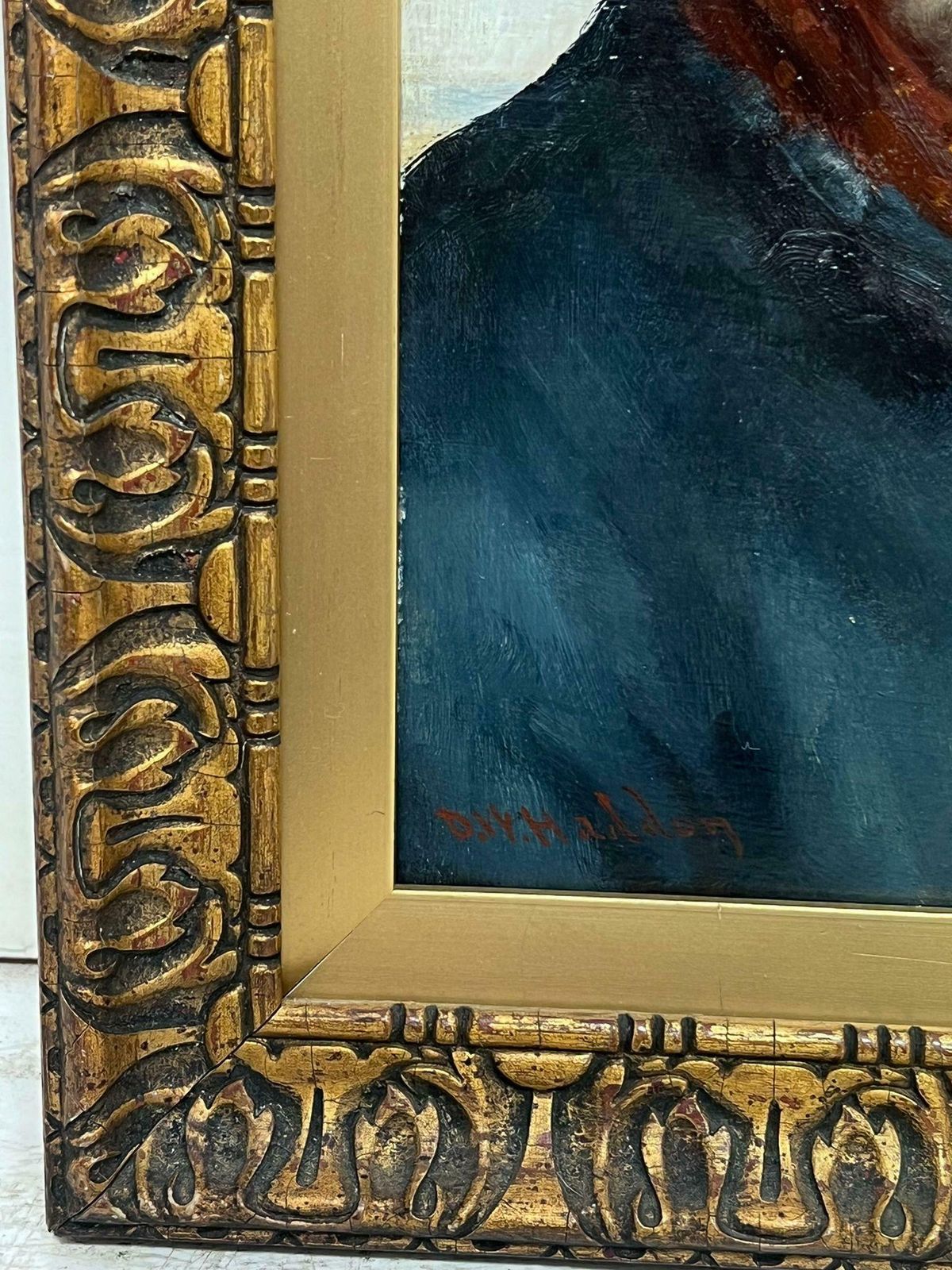 David W. Haddonthe Cornish Fisherman Antique English Signed Oil Painting Portrait Of Sea Man photo for sale