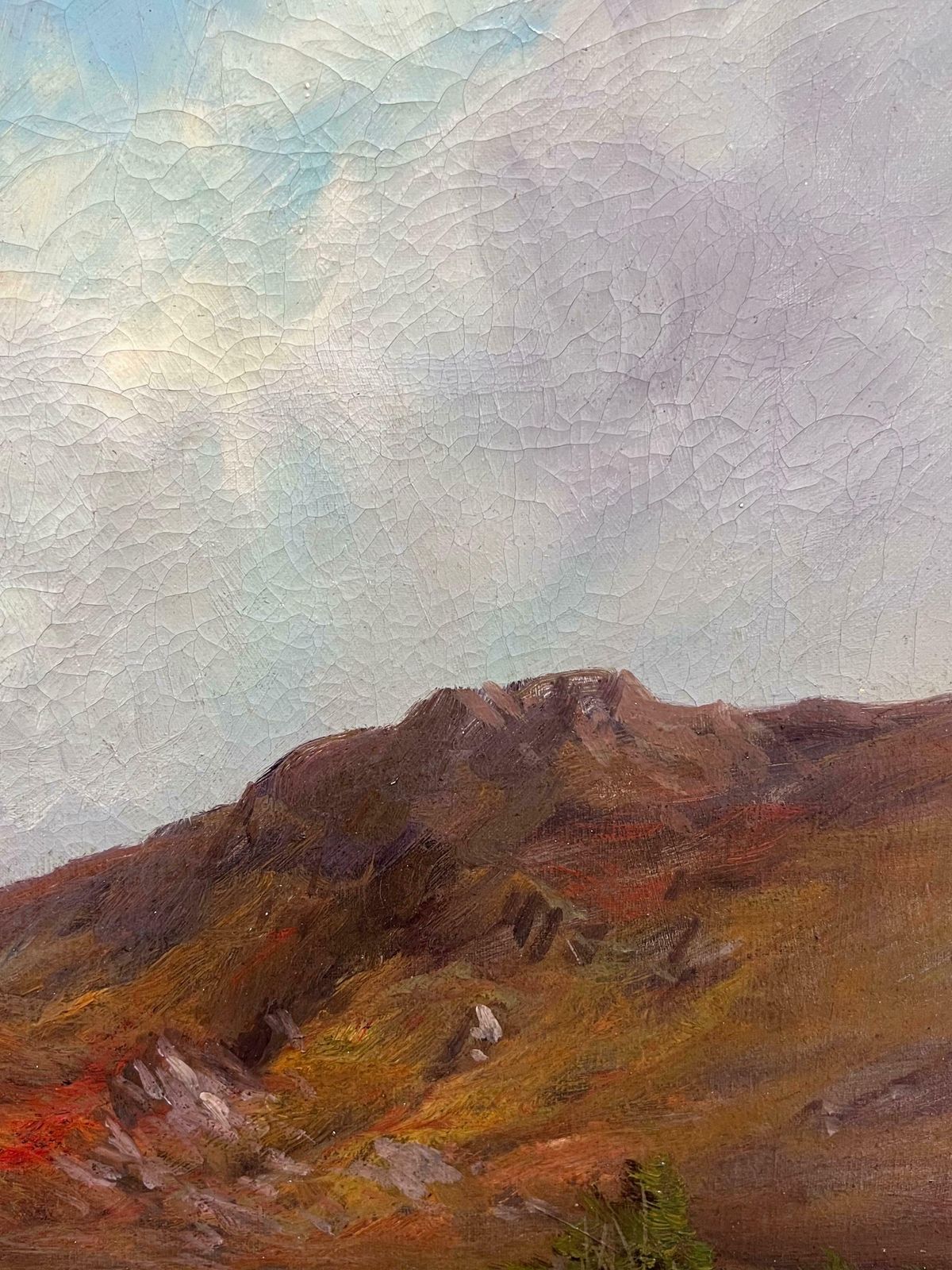 F. E. Jamiesonantique Scottish Highlands Loch Scene Signed Oil Painting On Canvas1920's photo 1731.0