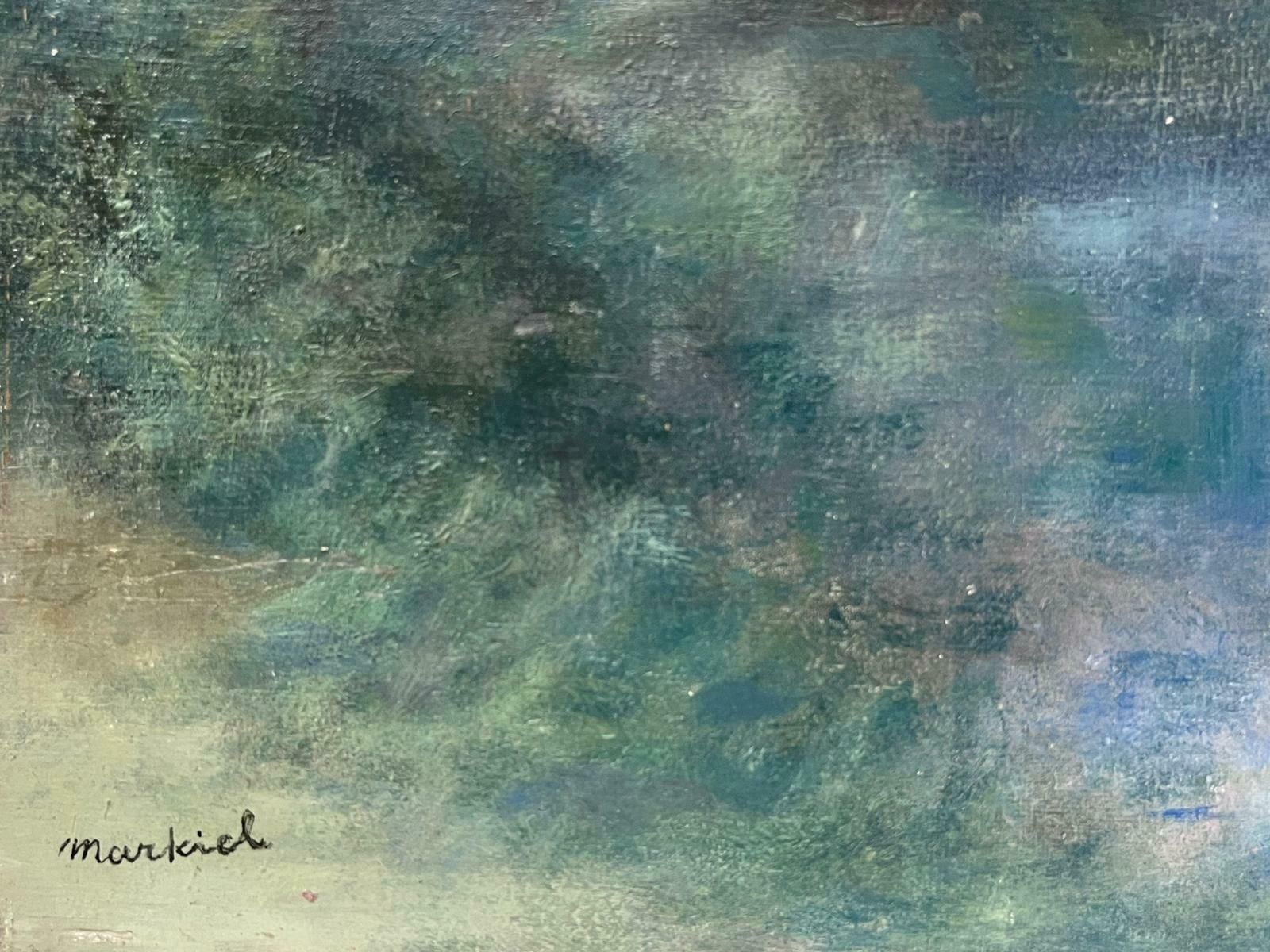 Jacob Markielsuperb Impressionist Oil Painting Misty River Landscape Oil Painting Signed photo for sale