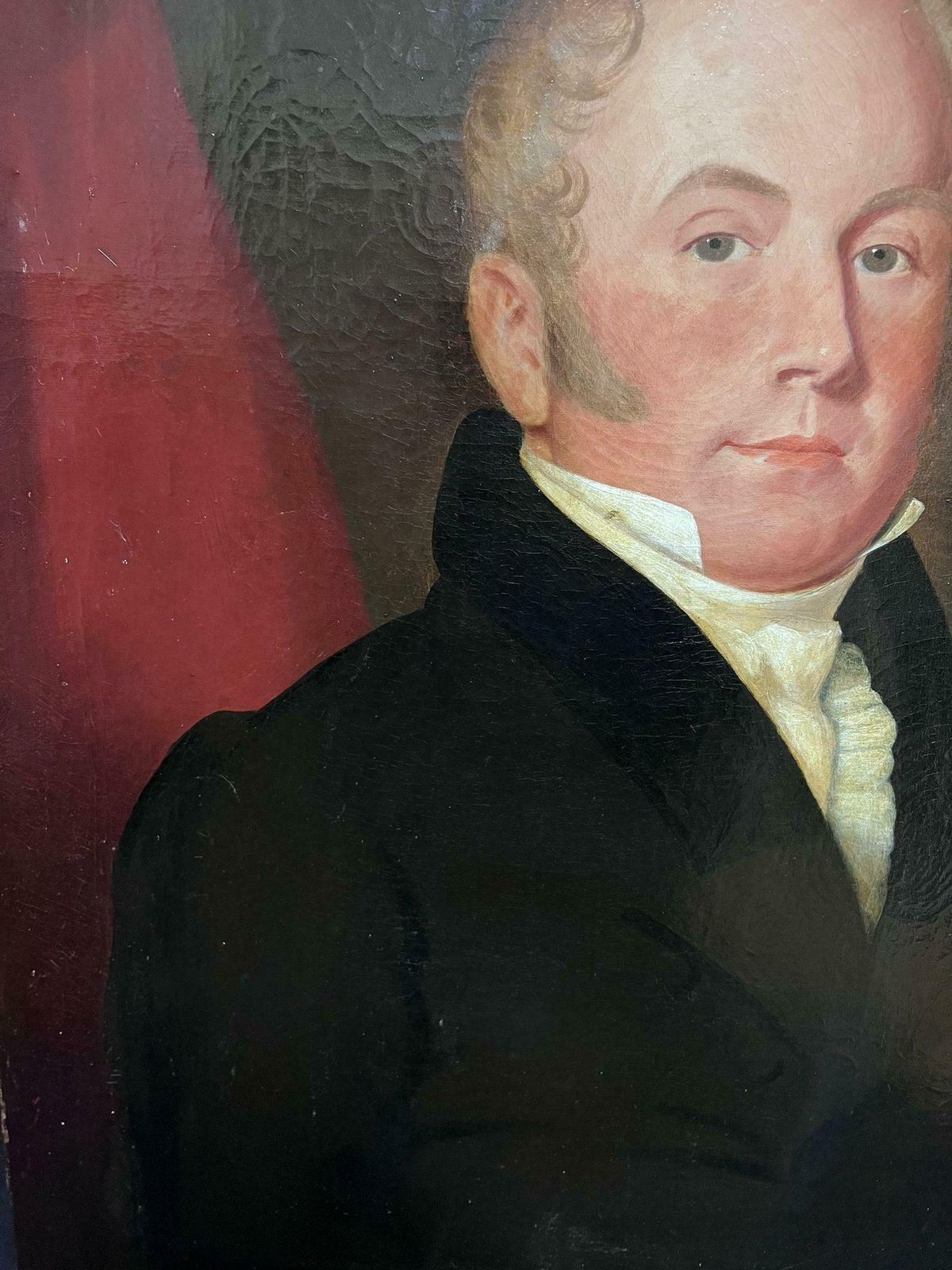 Victorian English19th Century English Victorian Oil Painting On Canvas Portrait Of A Gentleman19th Century photo for sale