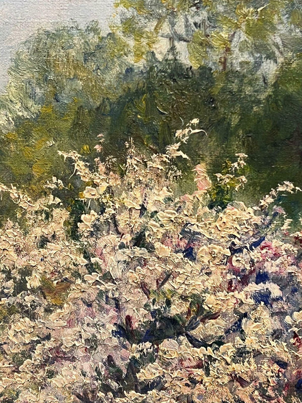 André Couchetspring Blossoms In A Countryside Landscape Painting French Impressionist Oil photo for sale