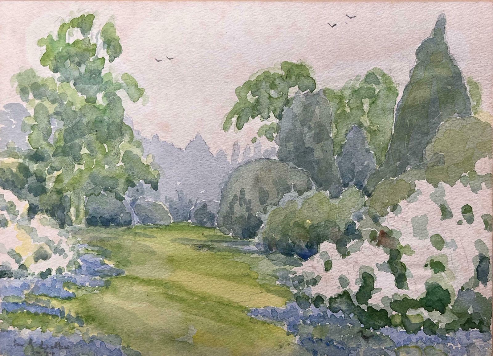 Ian G. Walkerfinely Detailed British Watercolor Topographical Landscape Scene20th Century